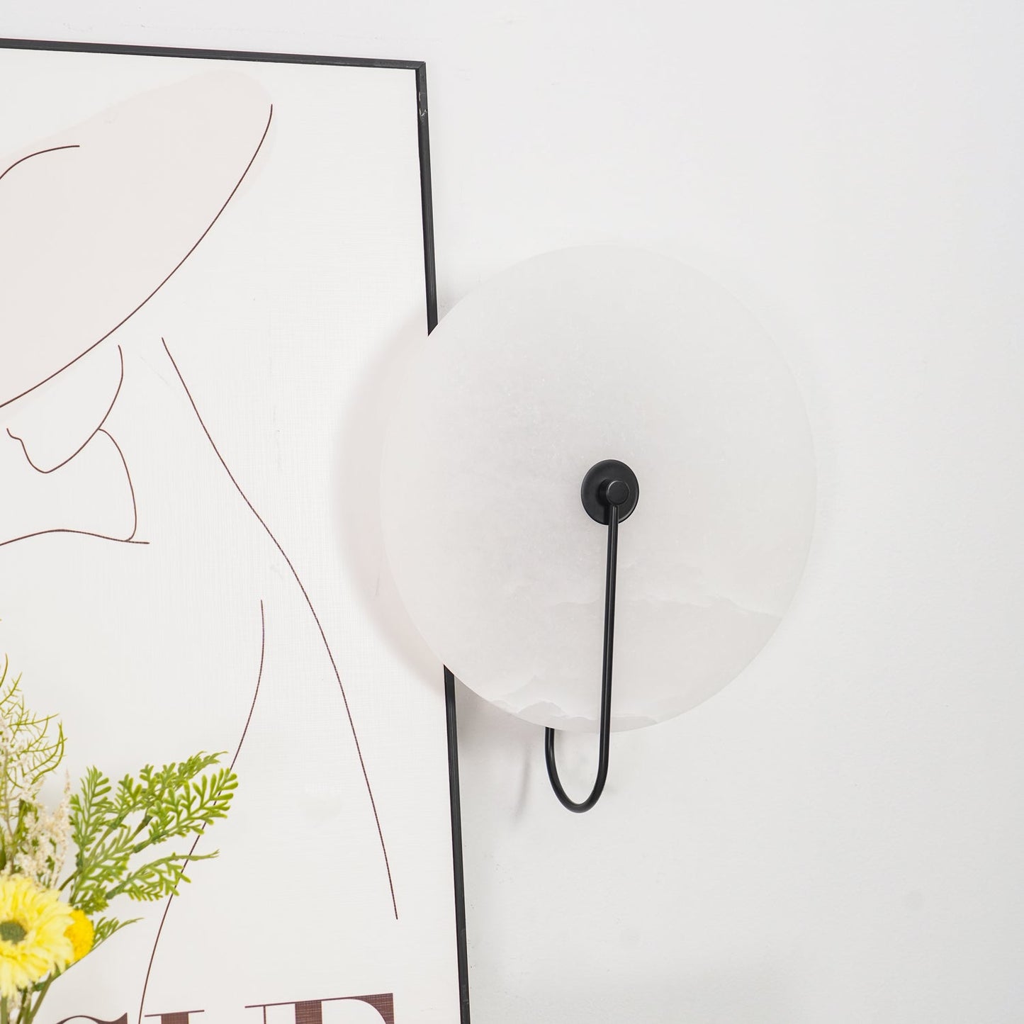 Round Disc Wall Lamp Sconce | Modern Ambient Wall Light for Bedroom and Living