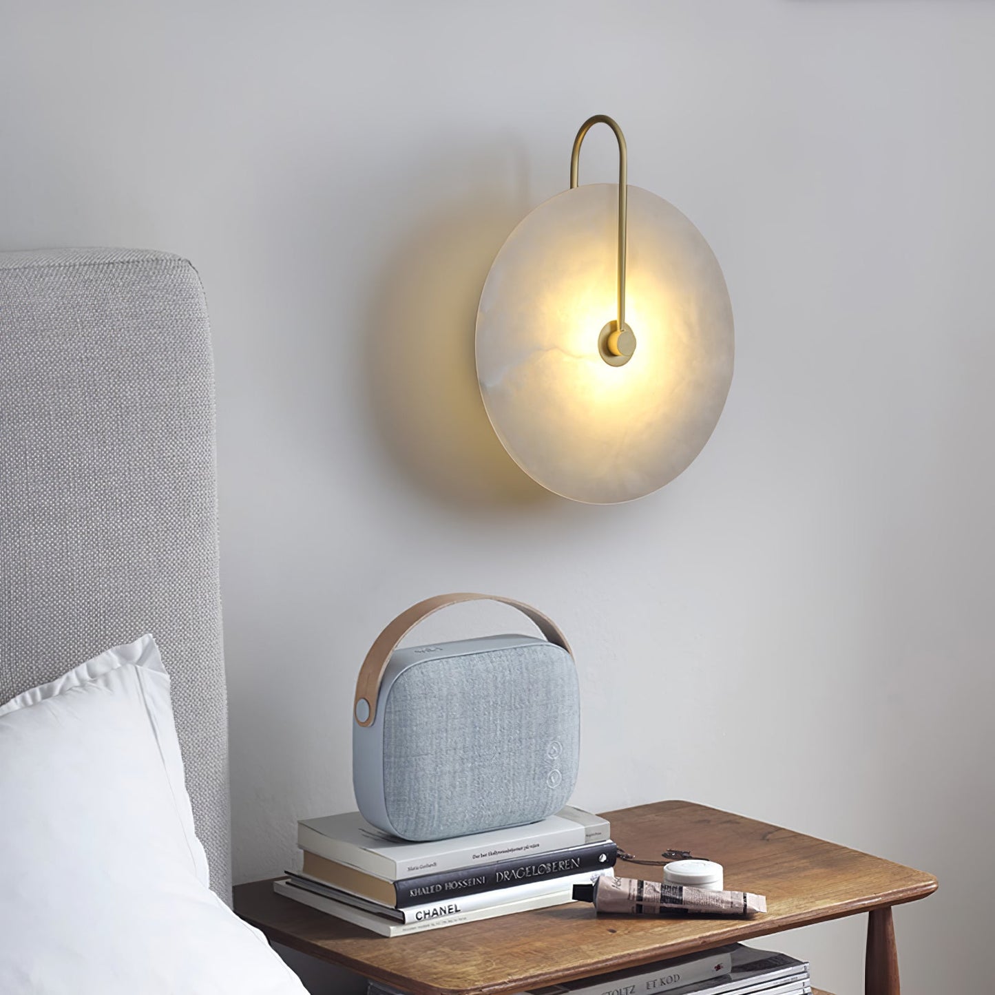 Round Disc Wall Lamp Sconce | Modern Ambient Wall Light for Bedroom and Living