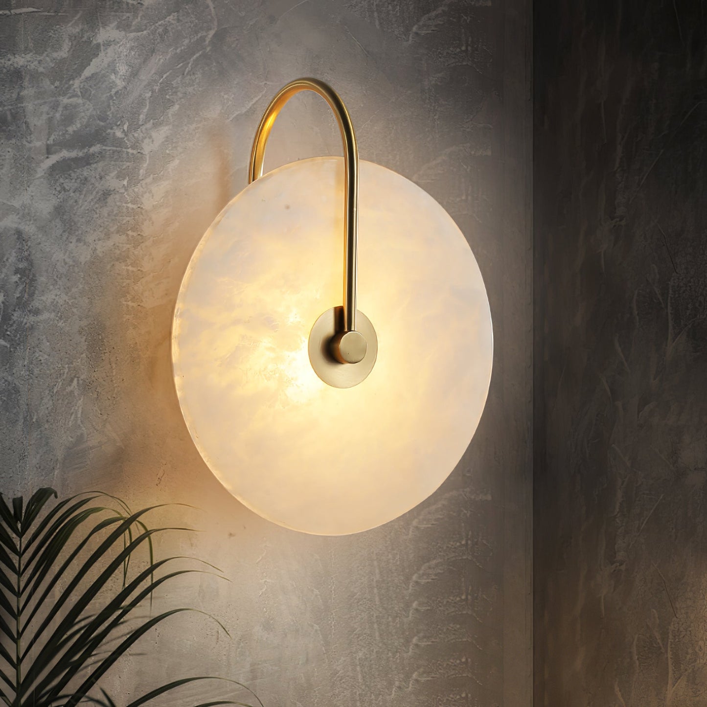 Round Disc Wall Lamp Sconce | Modern Ambient Wall Light for Bedroom and Living