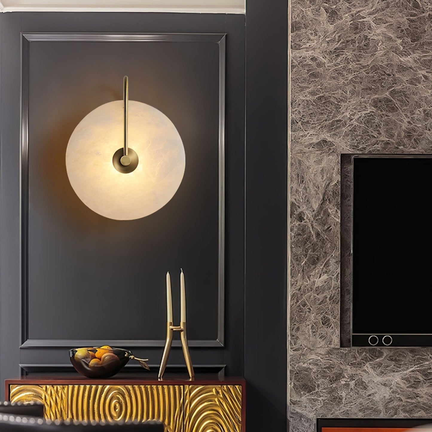 Round Disc Wall Lamp Sconce | Modern Ambient Wall Light for Bedroom and Living