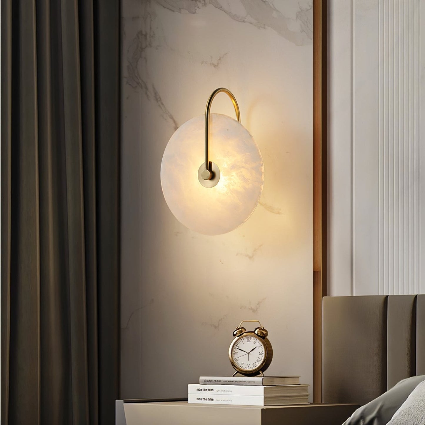 Round Disc Wall Lamp Sconce | Modern Ambient Wall Light for Bedroom and Living