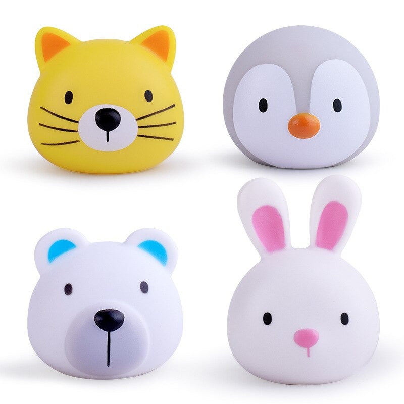 LED Light Up Bath Toys Set for Kids | Floating Water Toys with Night Light