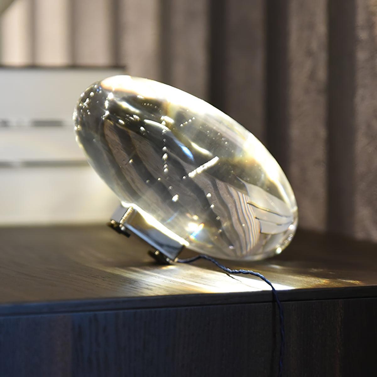 Modern Crystal Table Lamp | Ambient Bedside Light for Bedroom and Living Room