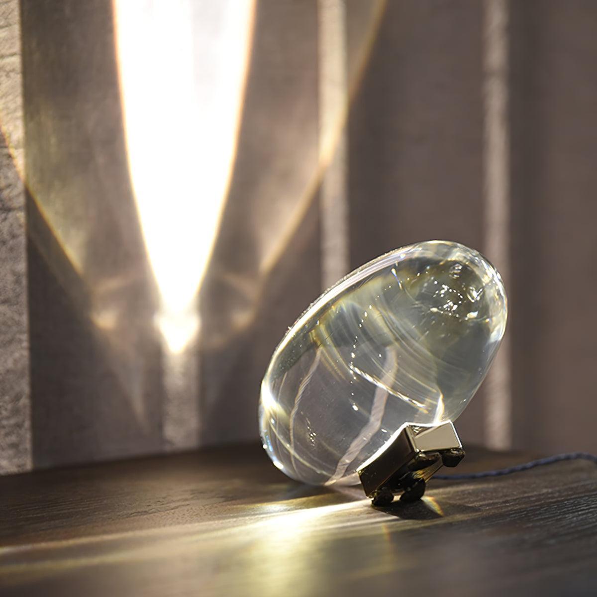 Modern Crystal Table Lamp | Ambient Bedside Light for Bedroom and Living Room