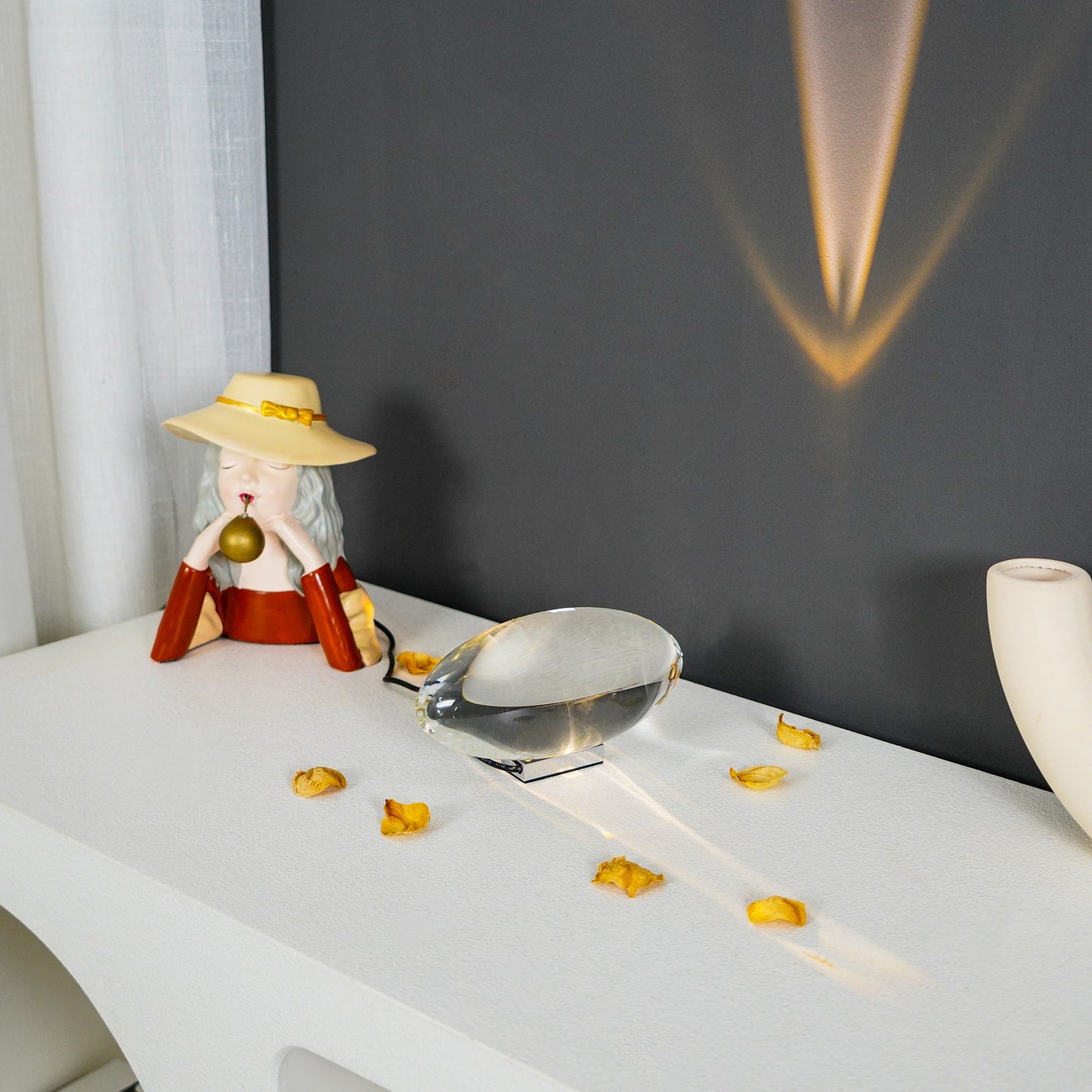 Modern Crystal Table Lamp | Ambient Bedside Light for Bedroom and Living Room