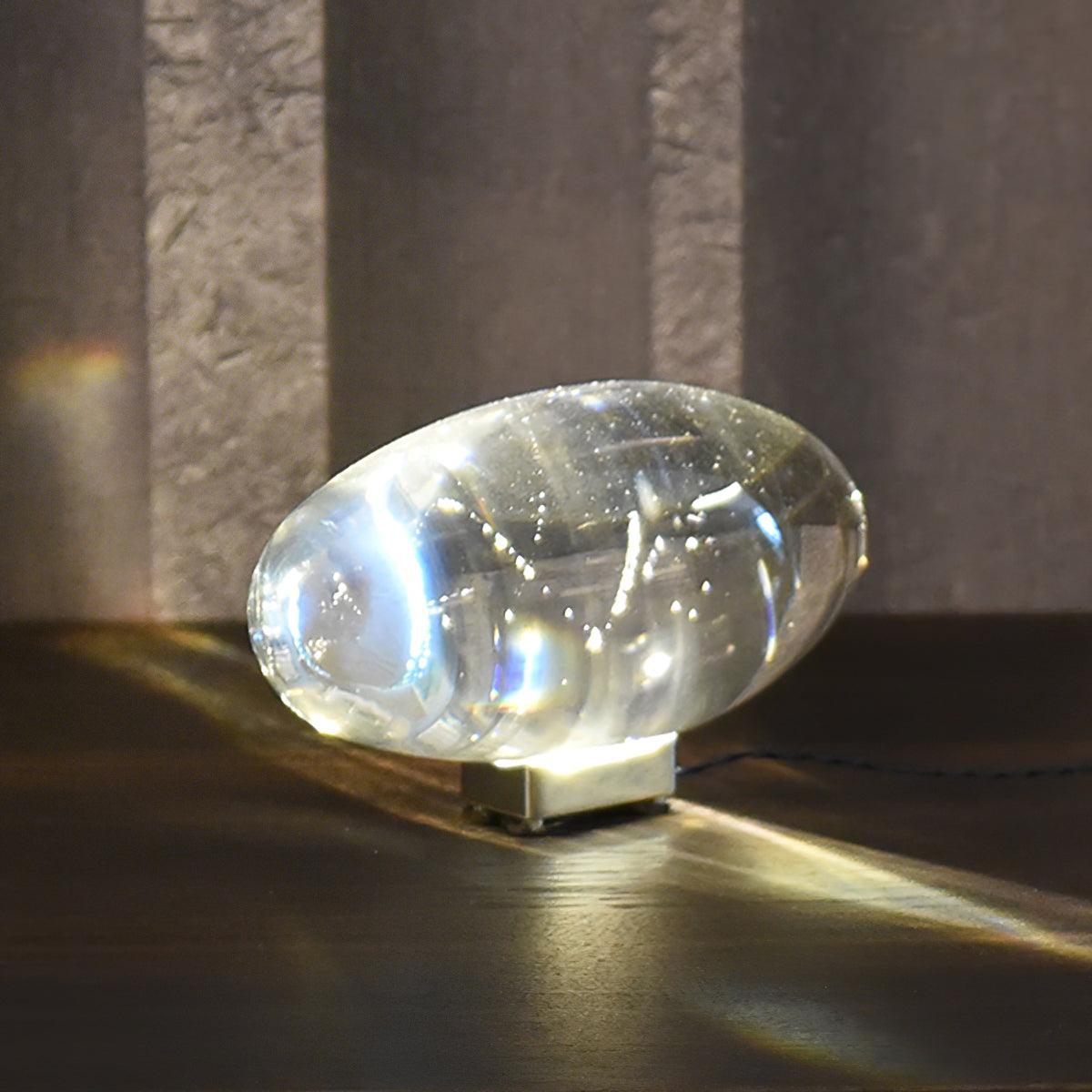 Modern Crystal Table Lamp | Ambient Bedside Light for Bedroom and Living Room