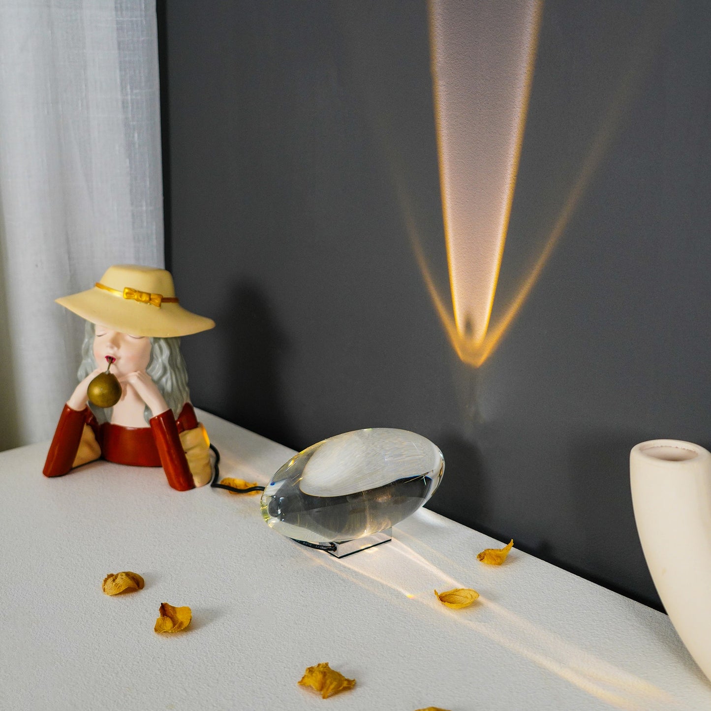 Modern Crystal Table Lamp | Ambient Bedside Light for Bedroom and Living Room