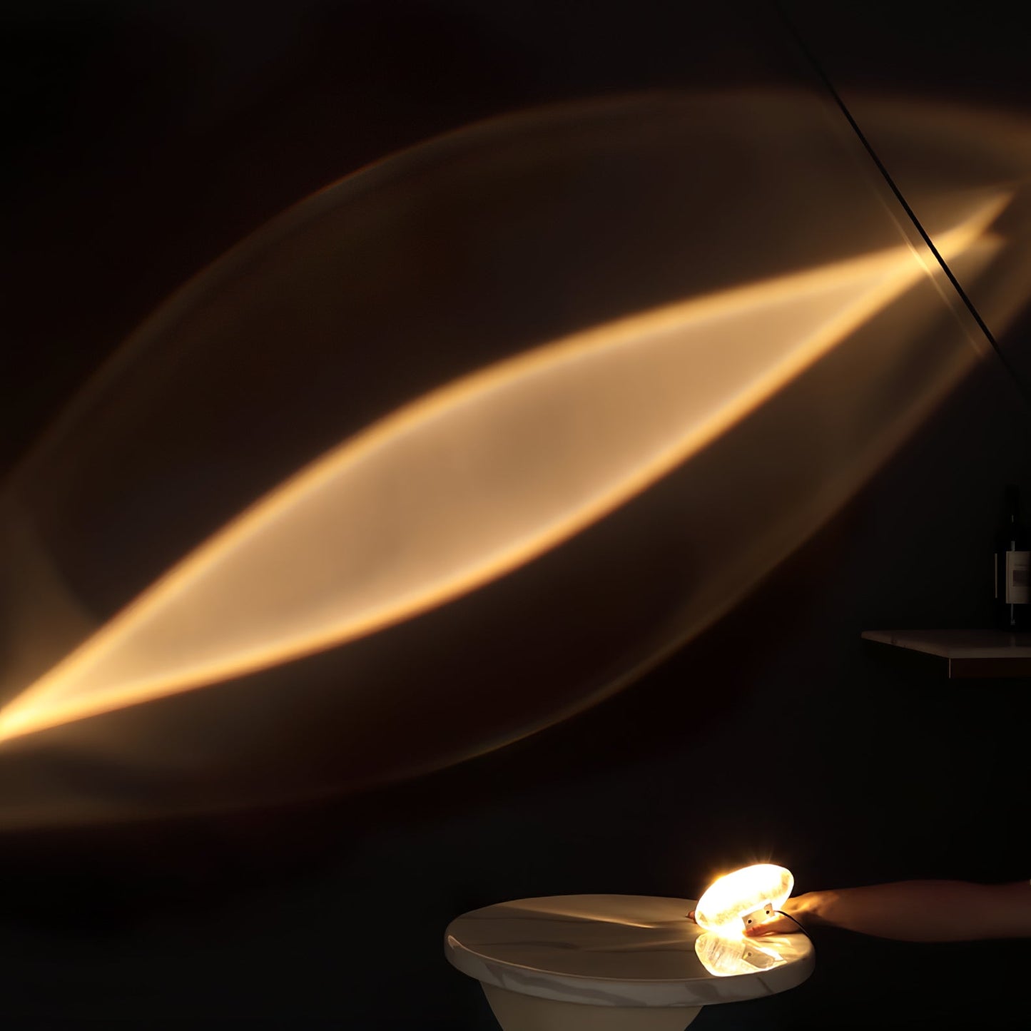 Modern Crystal Table Lamp | Ambient Bedside Light for Bedroom and Living Room
