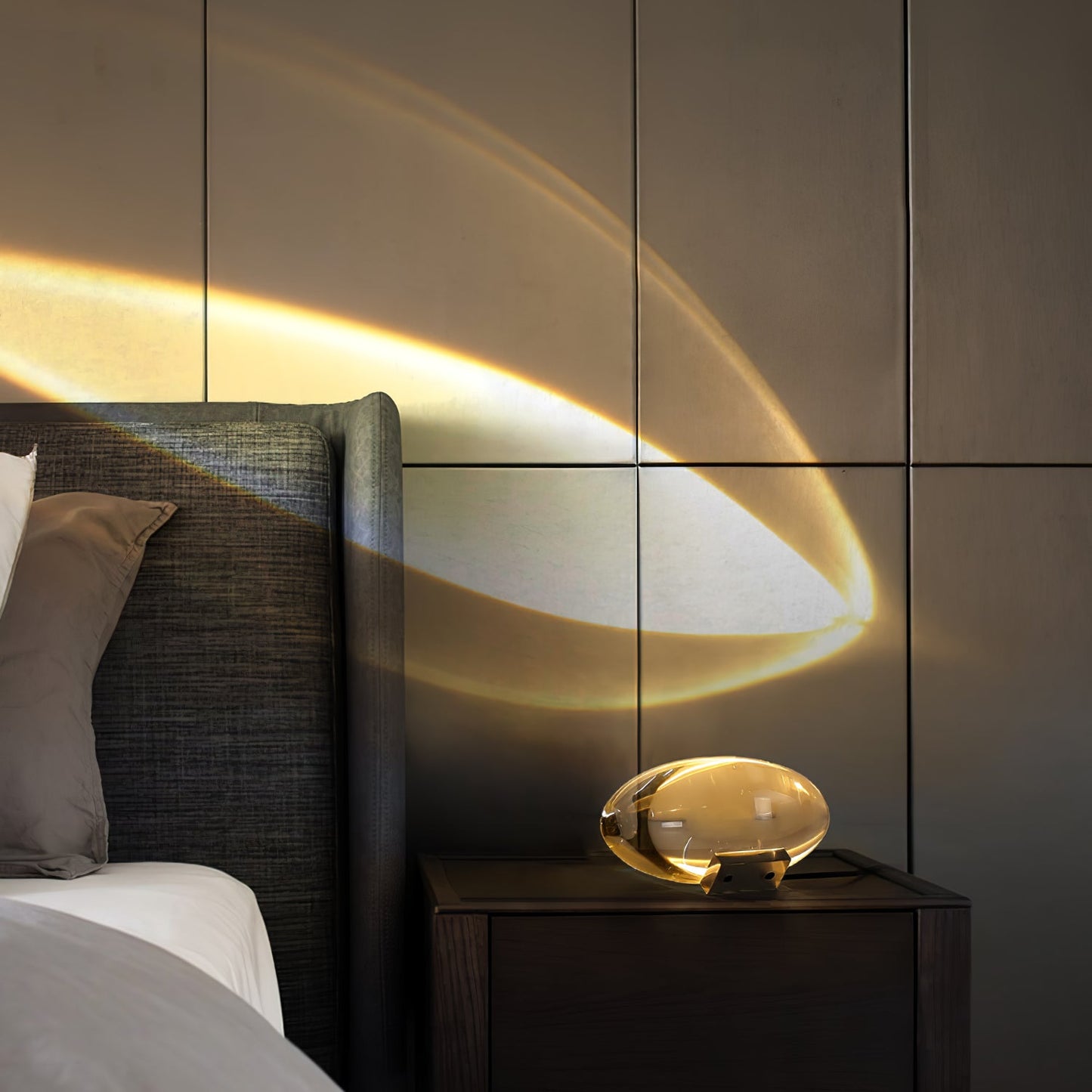 Modern Crystal Table Lamp | Ambient Bedside Light for Bedroom and Living Room