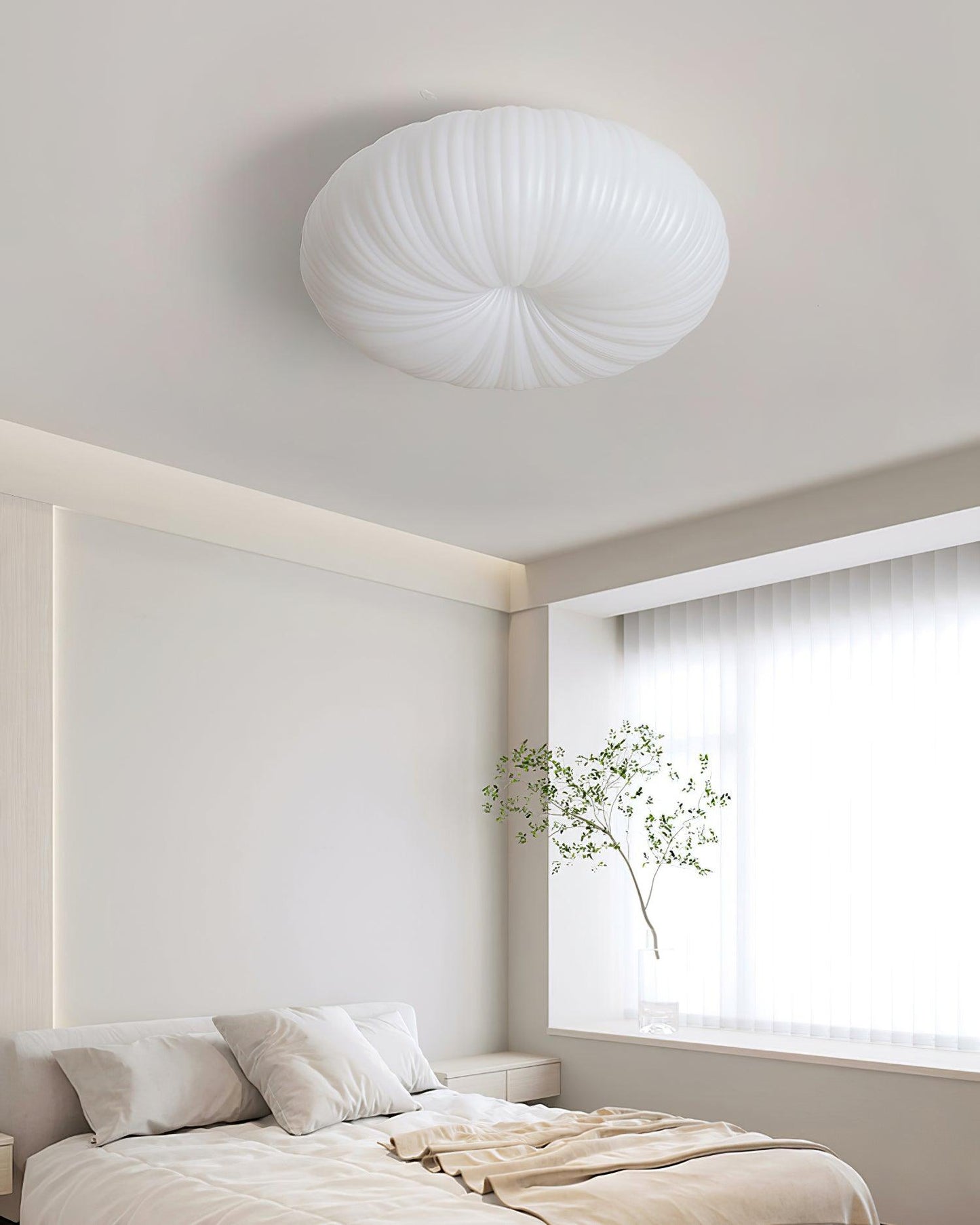 Modern Sculpted Ceiling Light | Elegant LED Lamp for Bedroom or Living Room