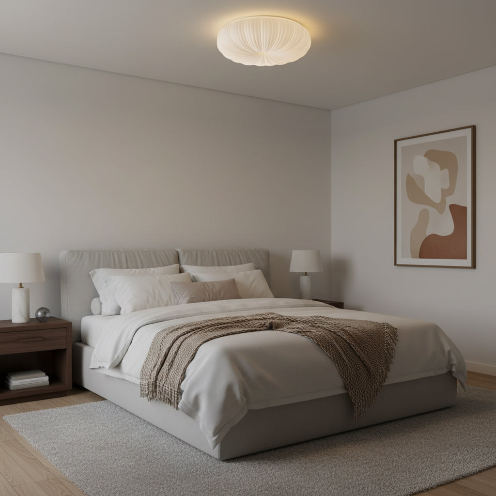 Modern Sculpted Ceiling Light | Elegant LED Lamp for Bedroom or Living Room