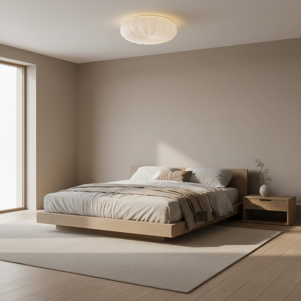 Modern Sculpted Ceiling Light | Elegant LED Lamp for Bedroom or Living Room