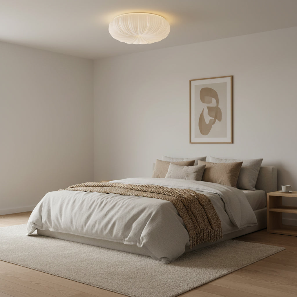 Modern Sculpted Ceiling Light | Elegant LED Lamp for Bedroom or Living Room