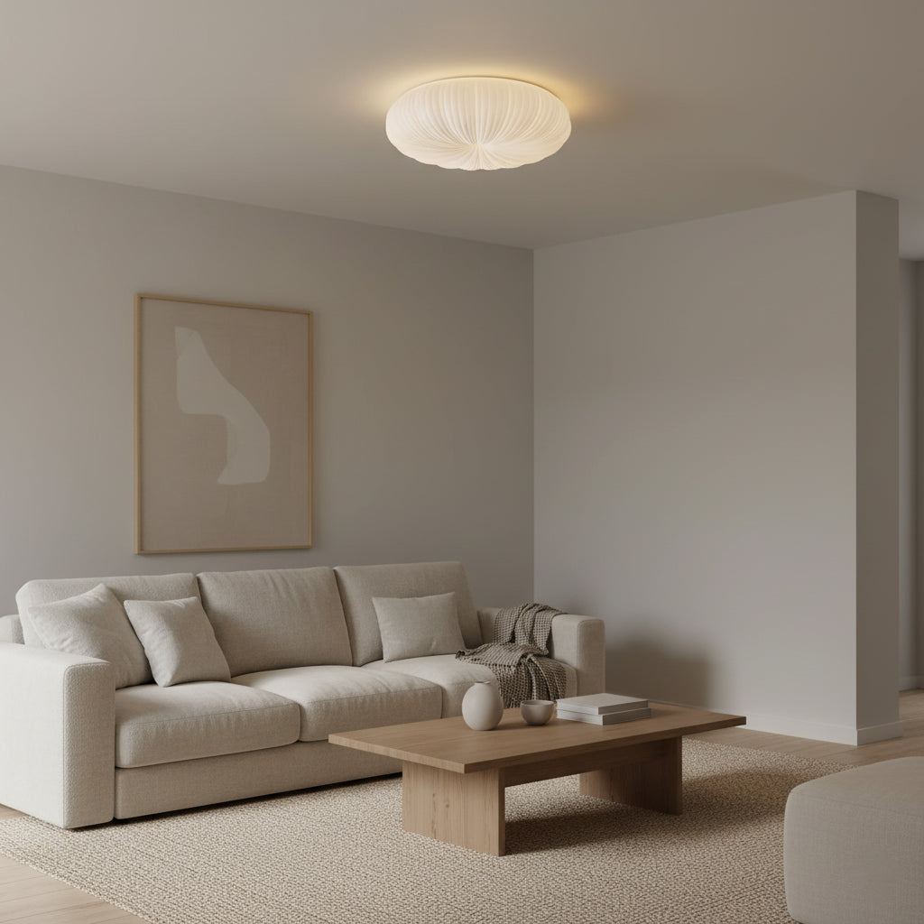 Modern Sculpted Ceiling Light | Elegant LED Lamp for Bedroom or Living Room