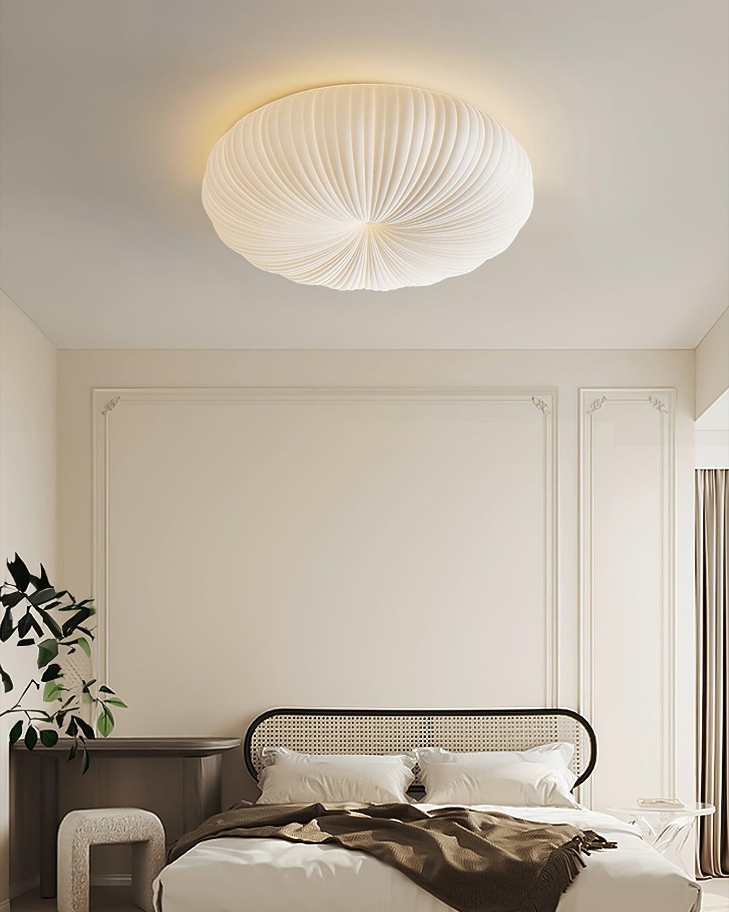 Modern Sculpted Ceiling Light | Elegant LED Lamp for Bedroom or Living Room