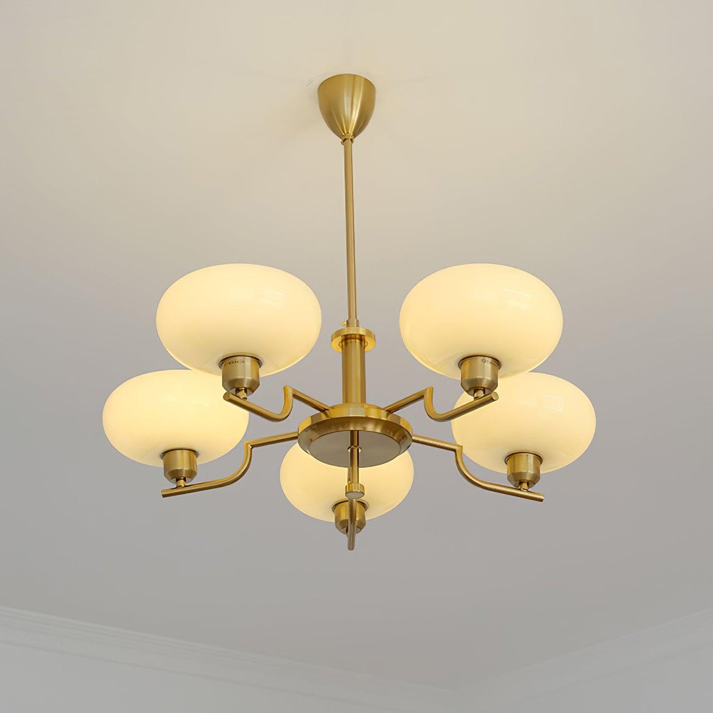 Modern Glass Globe Chandelier | Elegant Ceiling Lamp for Living Room or Dining Area