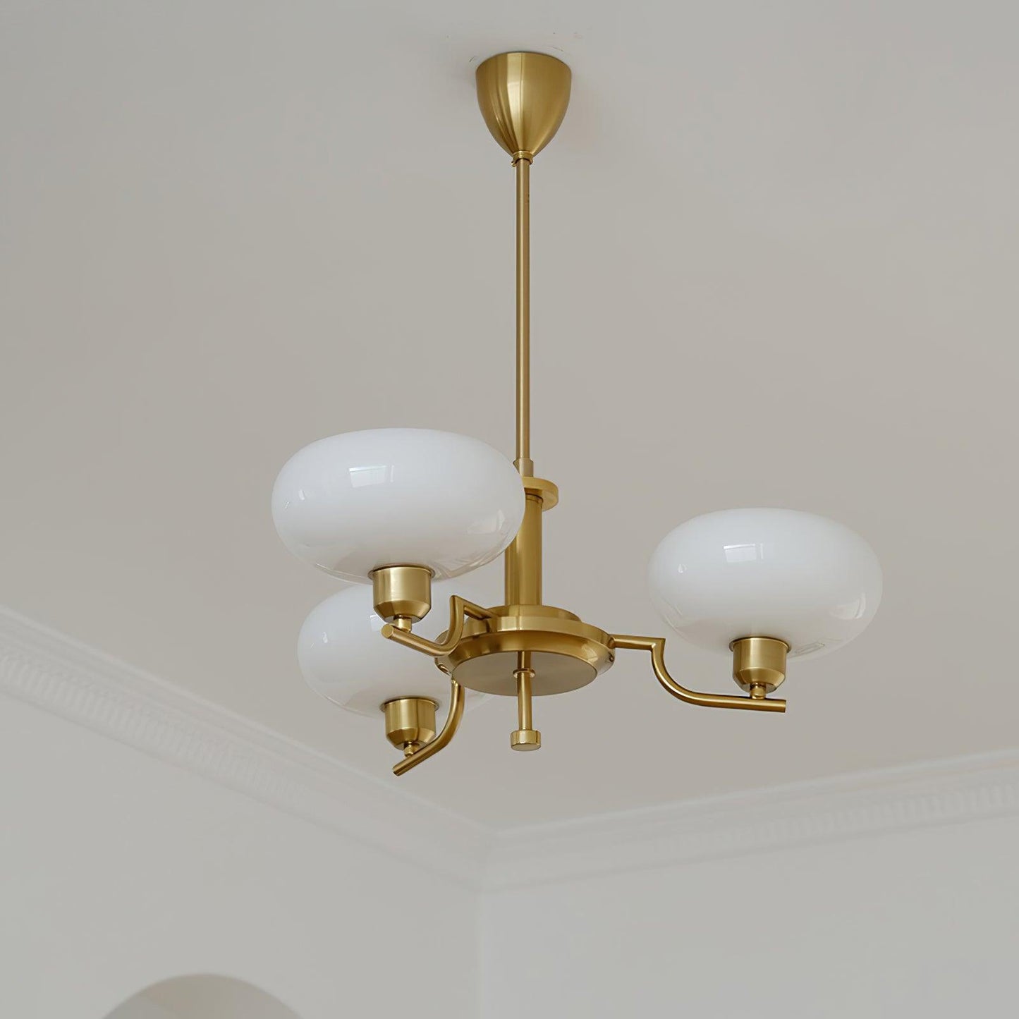 Modern Glass Globe Chandelier | Elegant Ceiling Lamp for Living Room or Dining Area