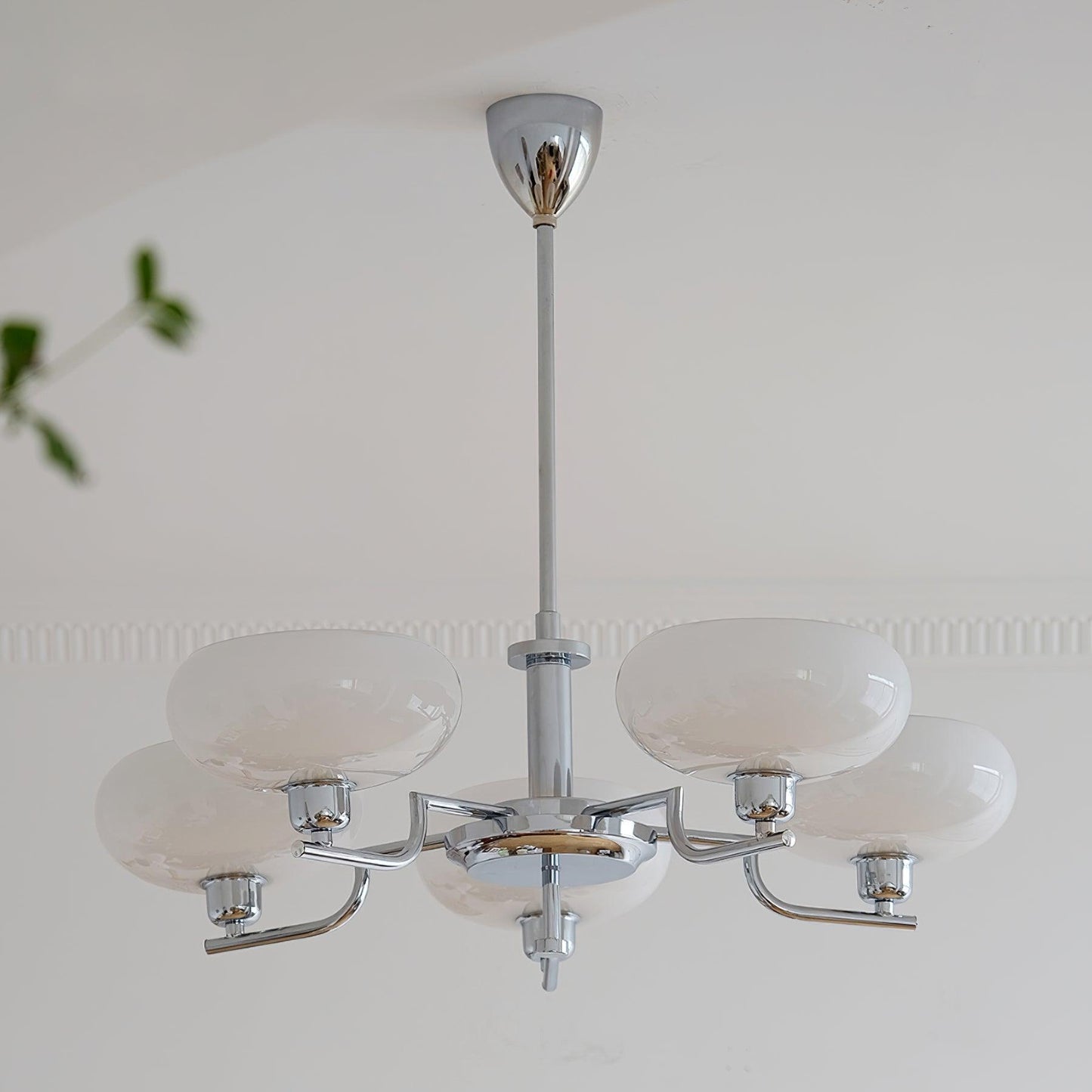 Modern Glass Globe Chandelier | Elegant Ceiling Lamp for Living Room or Dining Area