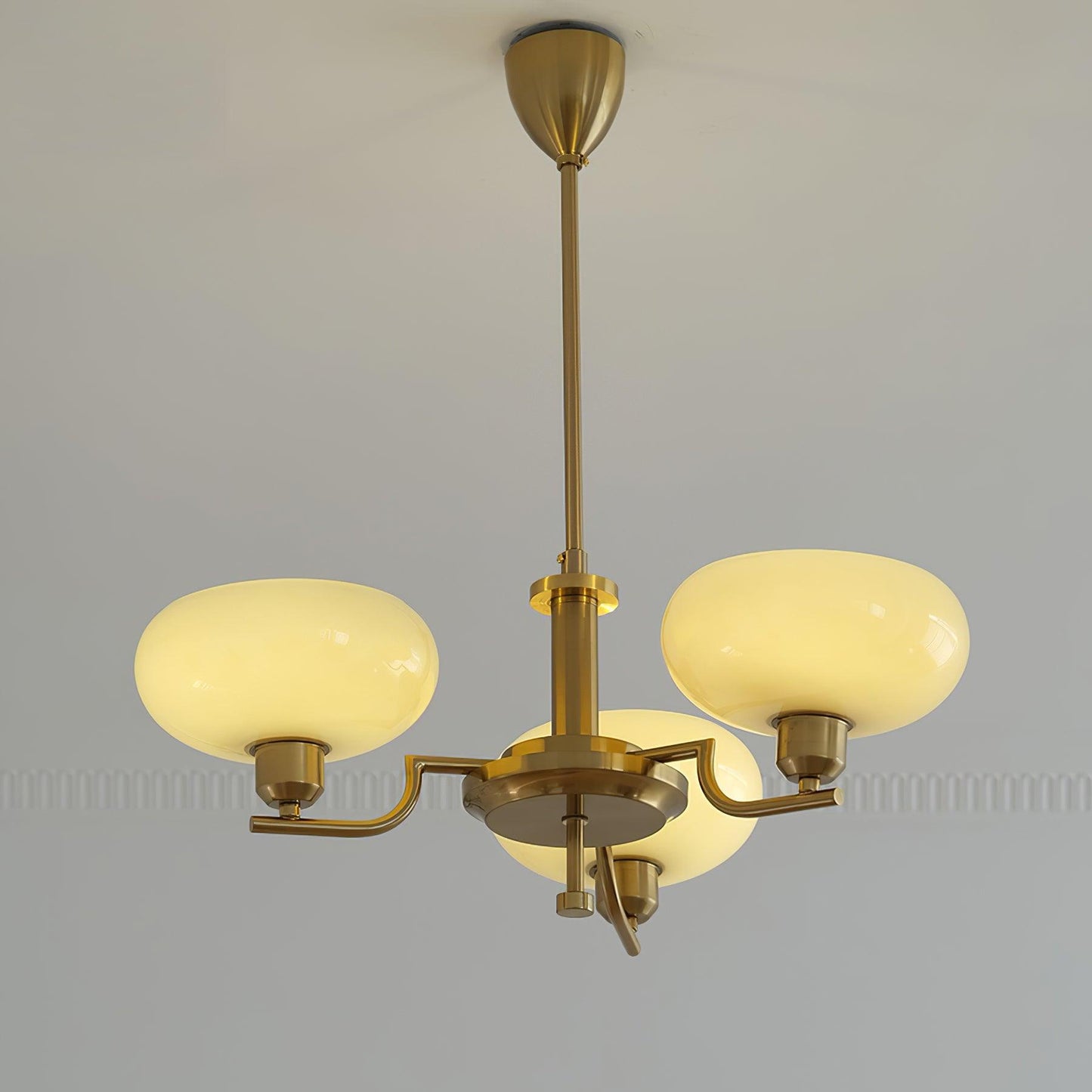 Modern Glass Globe Chandelier | Elegant Ceiling Lamp for Living Room or Dining Area