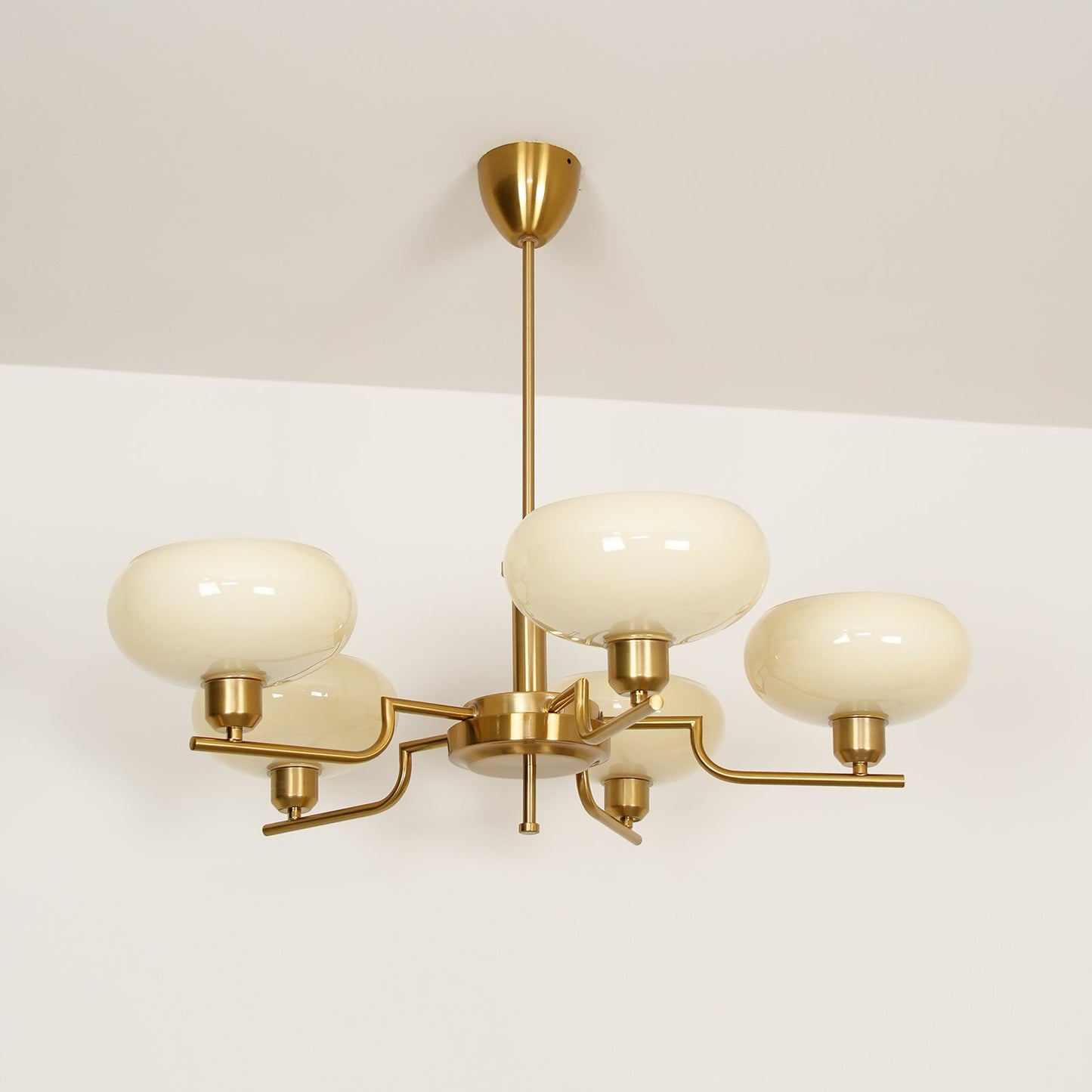 Modern Glass Globe Chandelier | Elegant Ceiling Lamp for Living Room or Dining Area