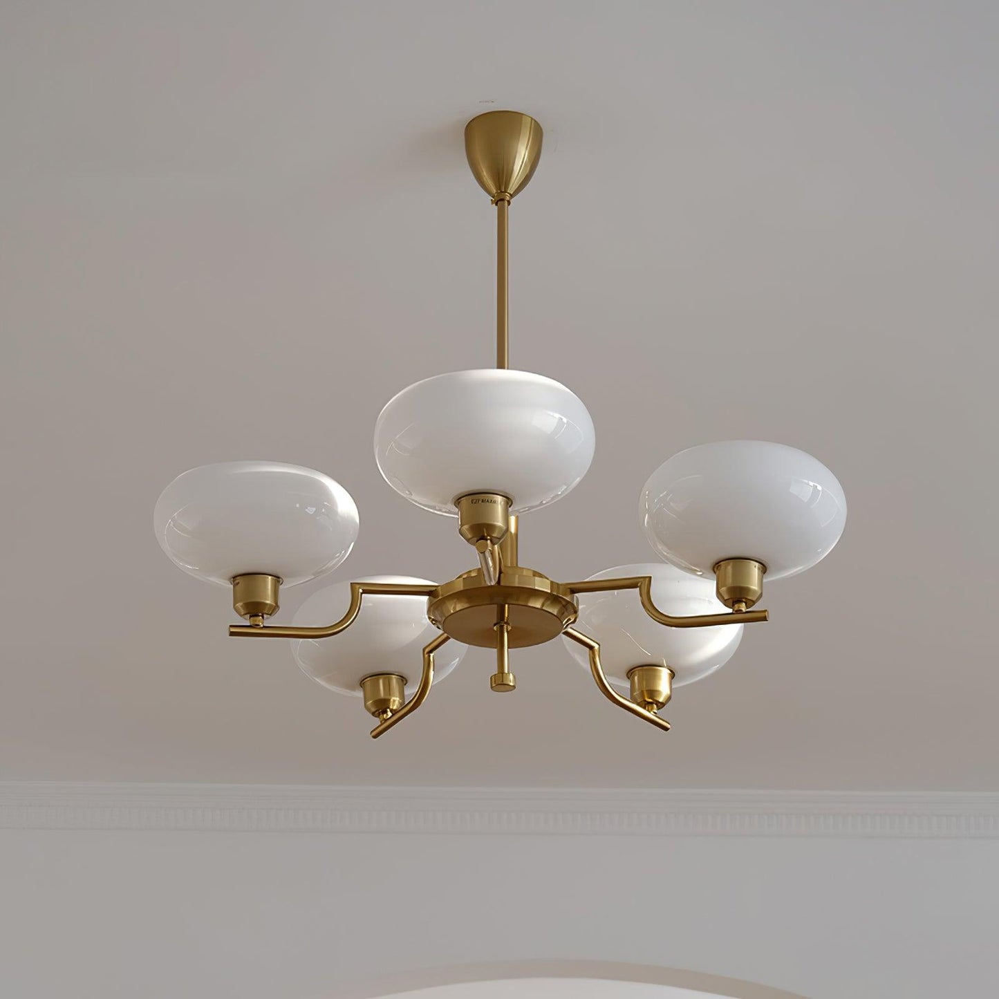 Modern Glass Globe Chandelier | Elegant Ceiling Lamp for Living Room or Dining Area