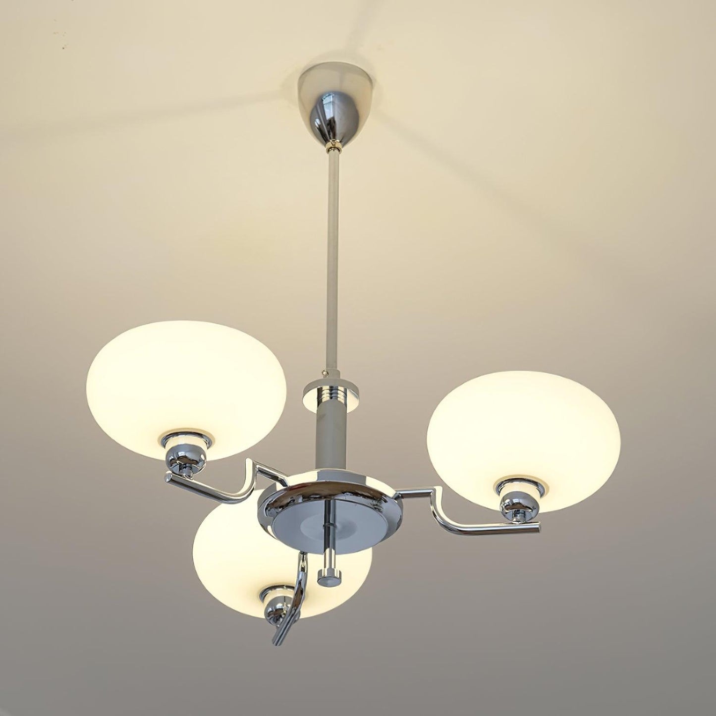 Modern Glass Globe Chandelier | Elegant Ceiling Lamp for Living Room or Dining Area
