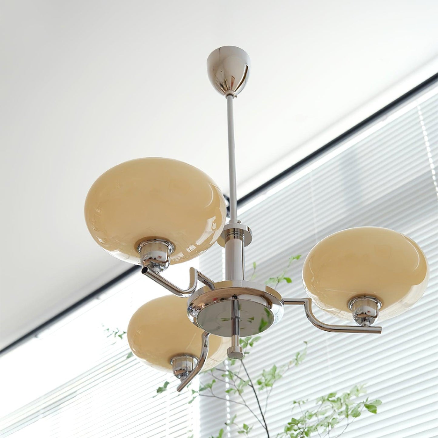 Modern Glass Globe Chandelier | Elegant Ceiling Lamp for Living Room or Dining Area