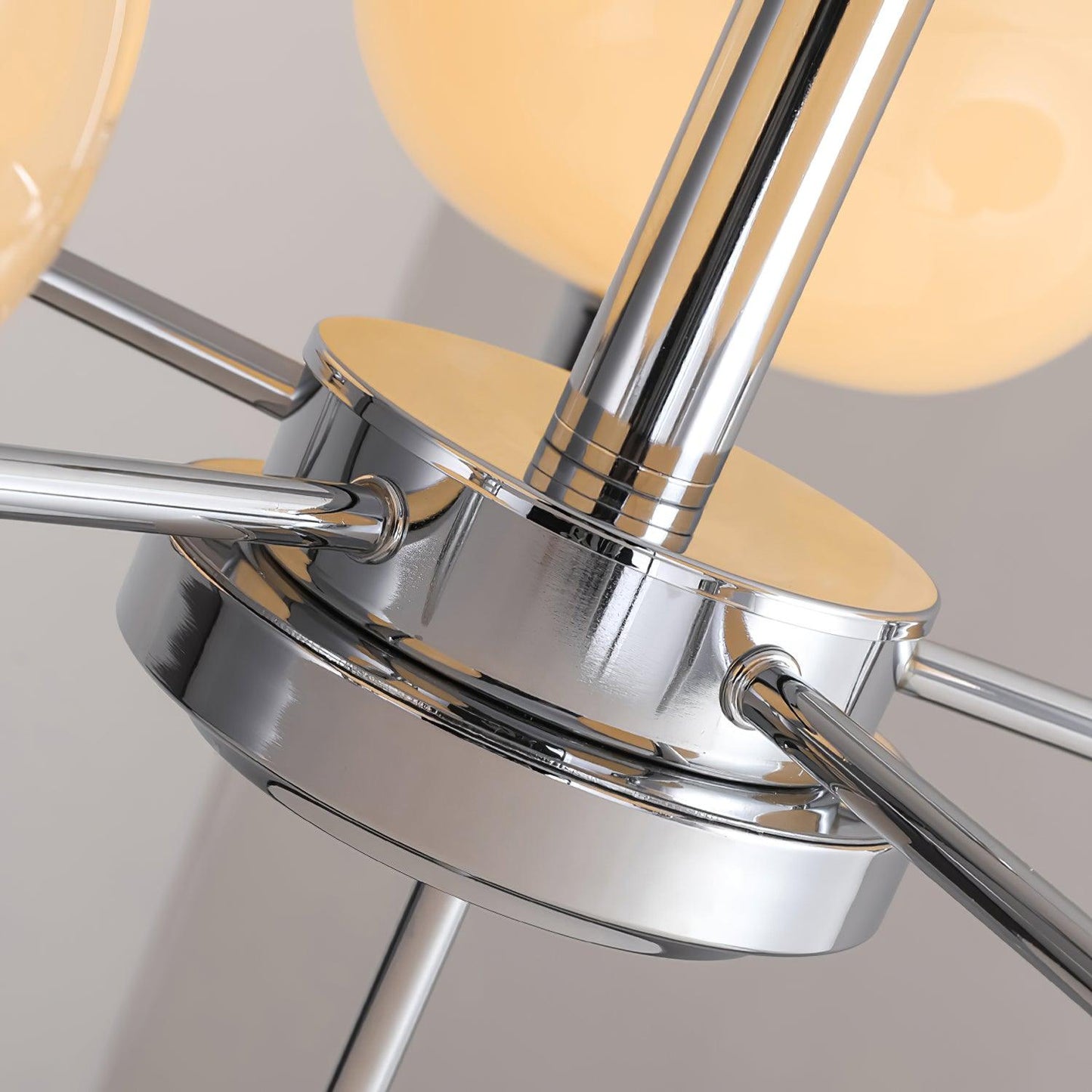 Modern Glass Globe Chandelier | Elegant Ceiling Lamp for Living Room or Dining Area