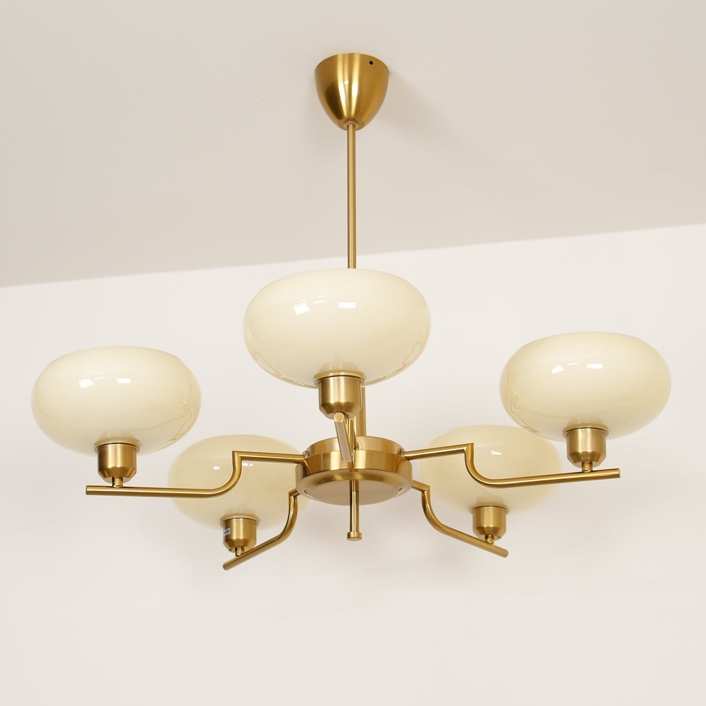 Modern Glass Globe Chandelier | Elegant Ceiling Lamp for Living Room or Dining Area