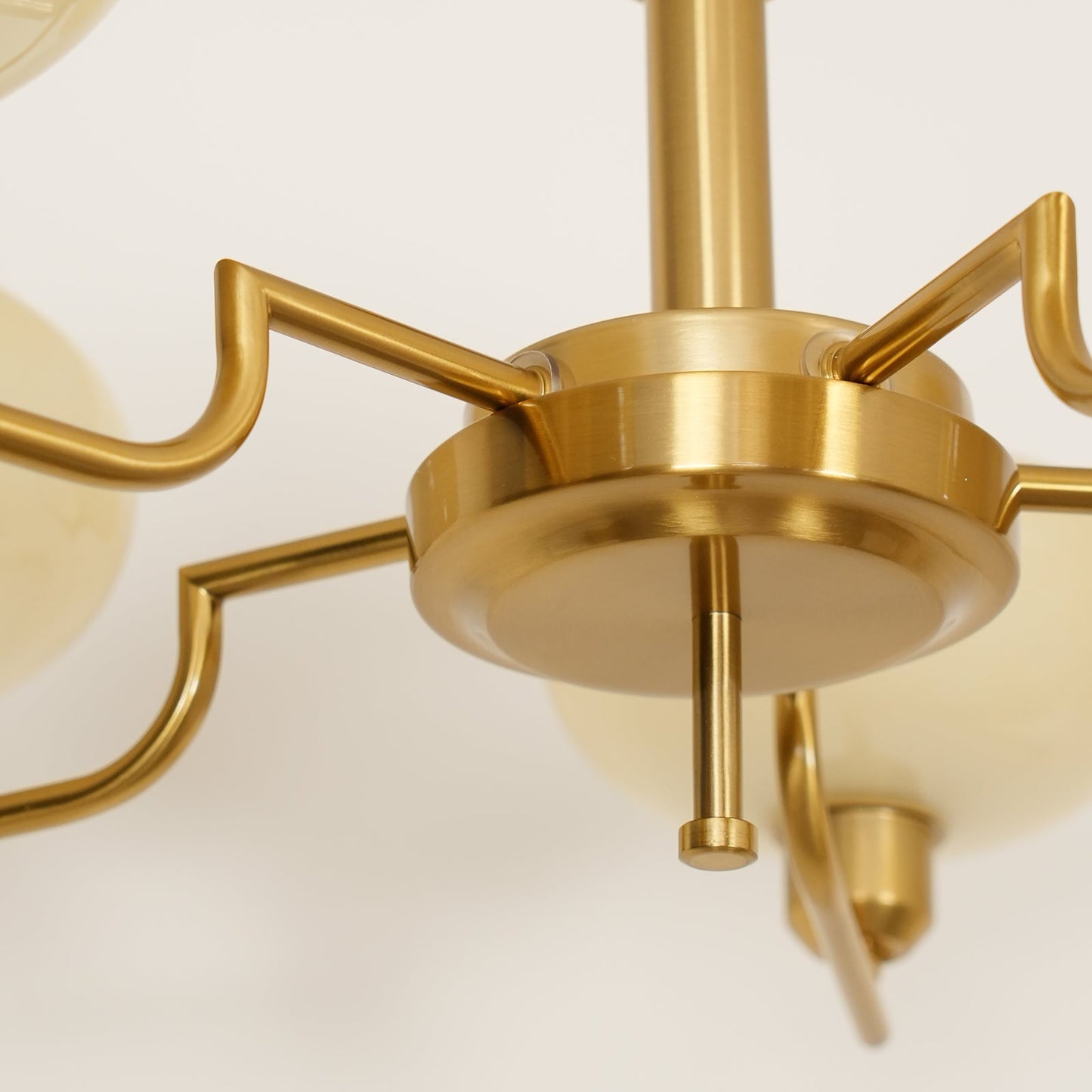 Modern Glass Globe Chandelier | Elegant Ceiling Lamp for Living Room or Dining Area