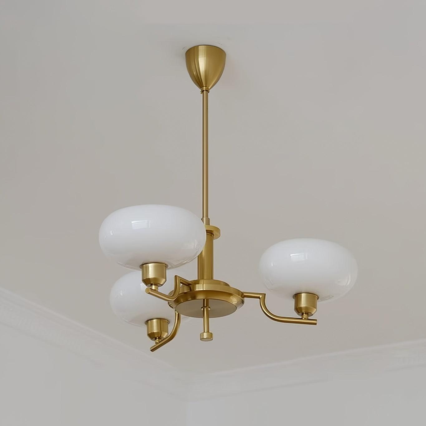 Modern Glass Globe Chandelier | Elegant Ceiling Lamp for Living Room or Dining Area