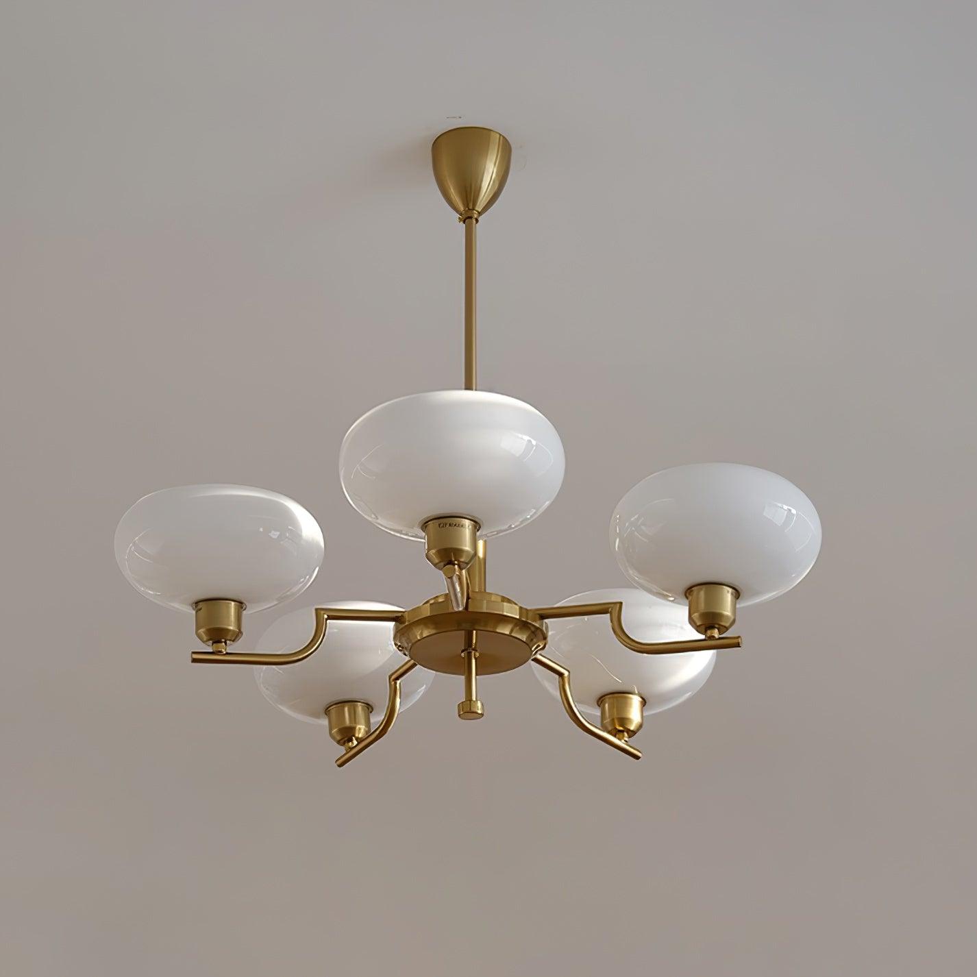 Modern Glass Globe Chandelier | Elegant Ceiling Lamp for Living Room or Dining Area