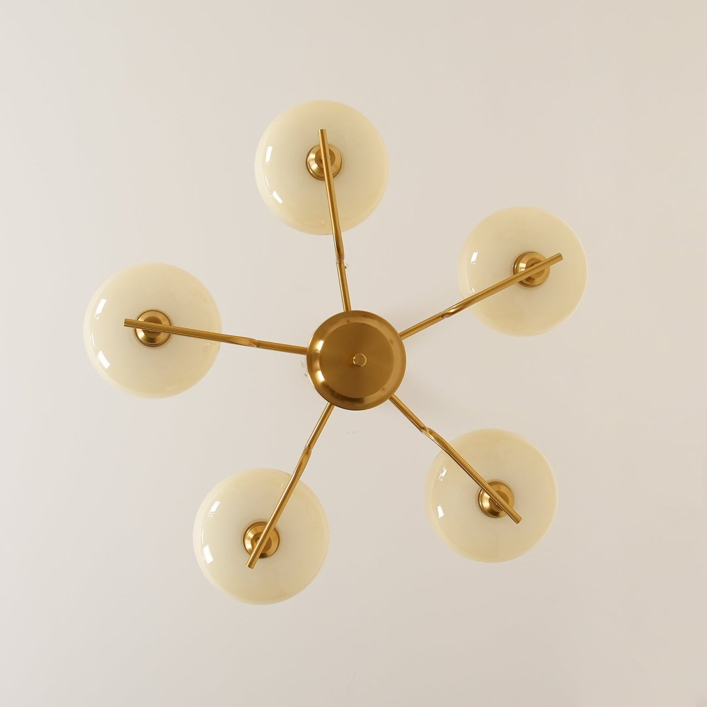 Modern Glass Globe Chandelier | Elegant Ceiling Lamp for Living Room or Dining Area