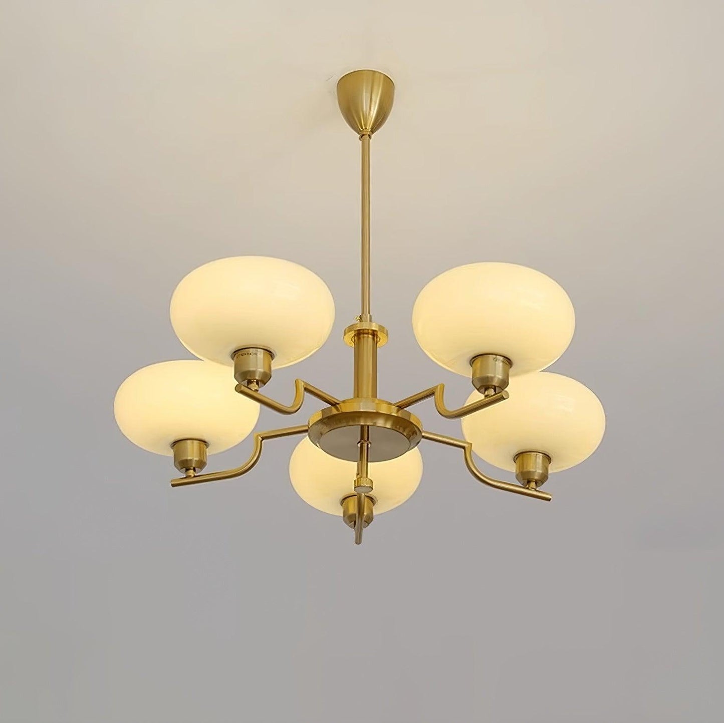 Modern Glass Globe Chandelier | Elegant Ceiling Lamp for Living Room or Dining Area