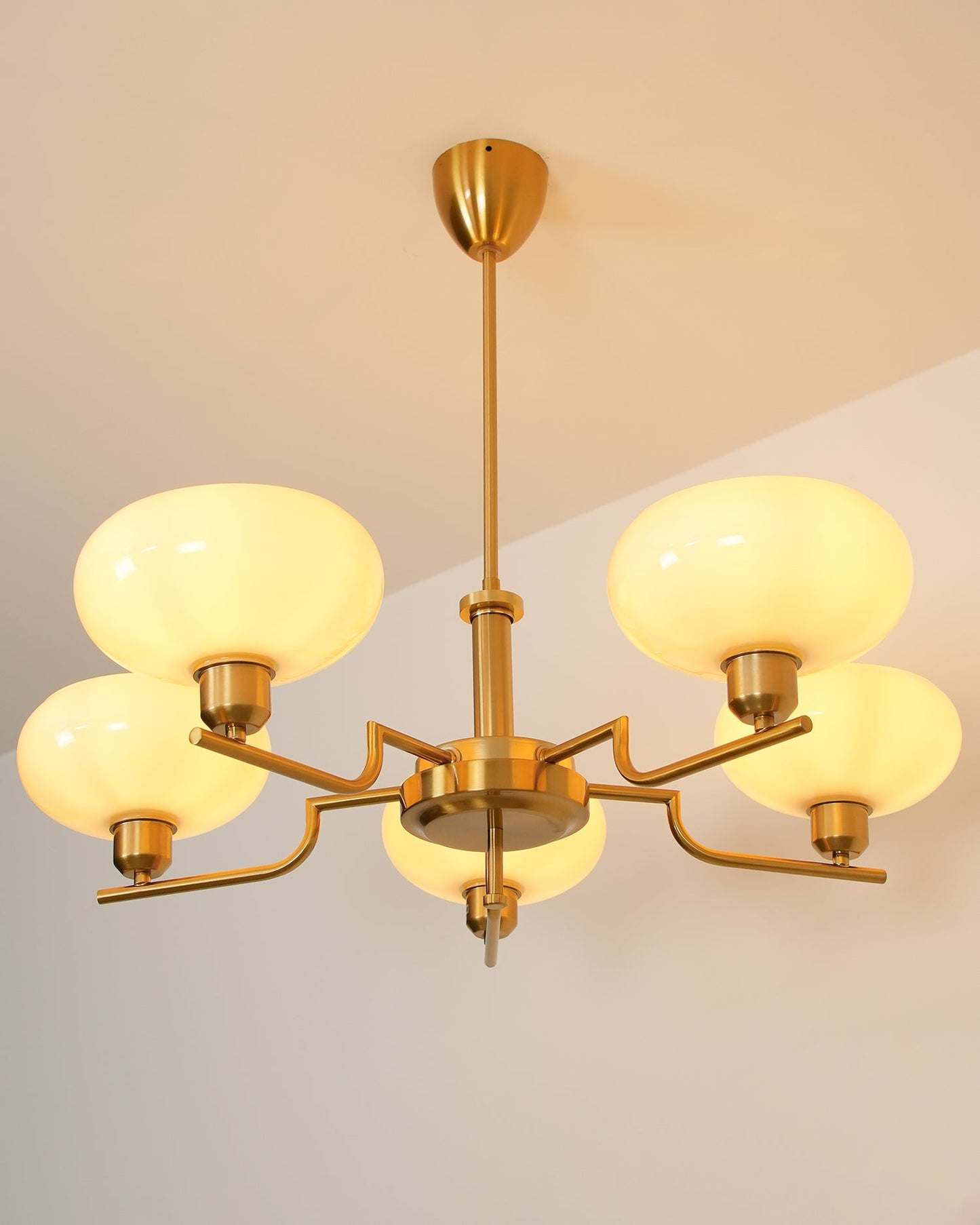 Modern Glass Globe Chandelier | Elegant Ceiling Lamp for Living Room or Dining Area