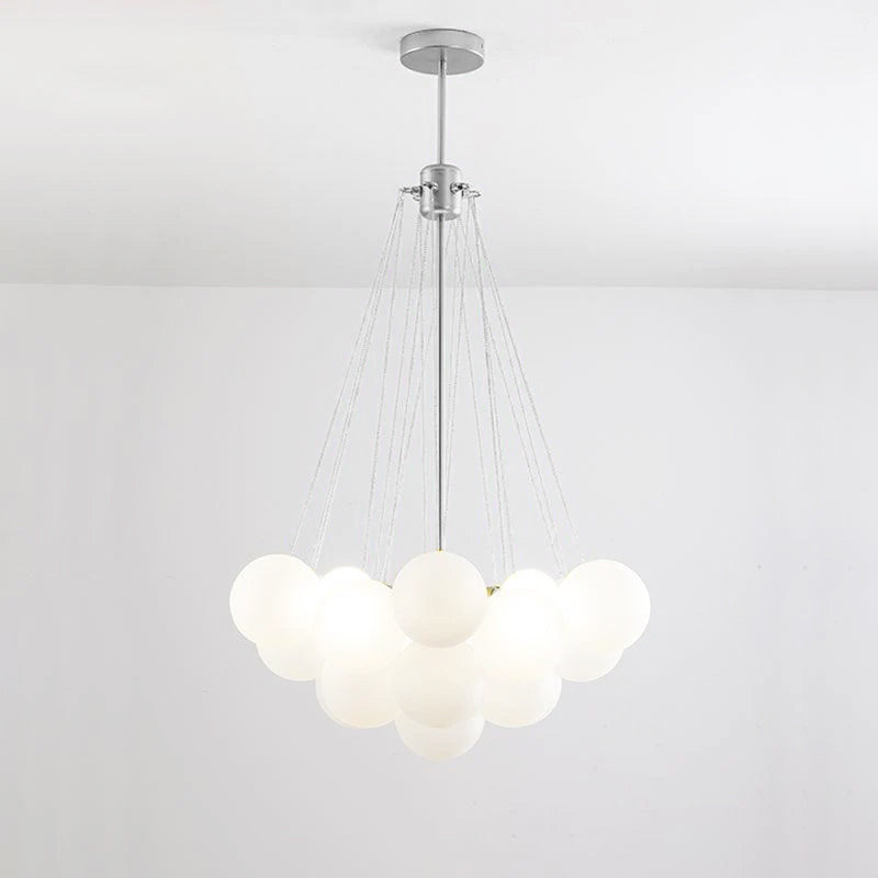 Modern Frosted Glass Ball Chandelier | Luxury Ceiling Lamp for Living Room & Bedroom