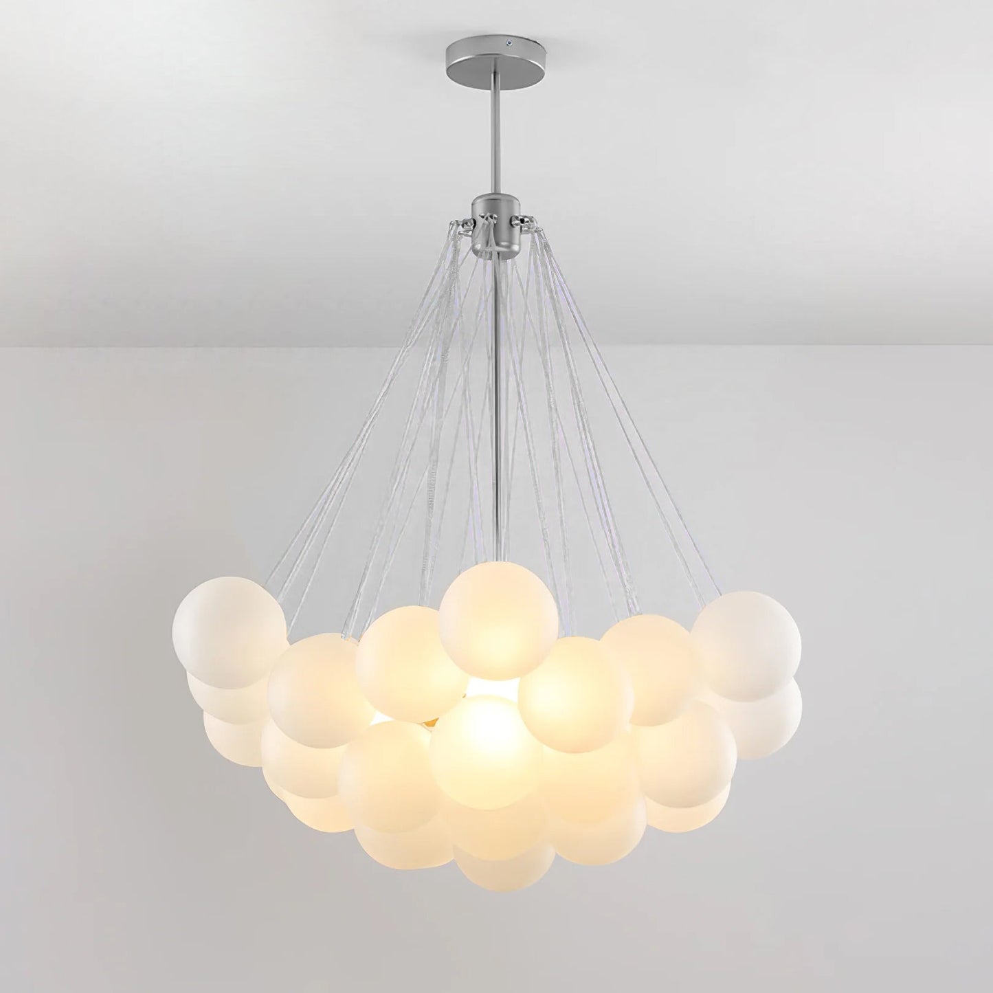Modern Frosted Glass Ball Chandelier | Luxury Ceiling Lamp for Living Room & Bedroom