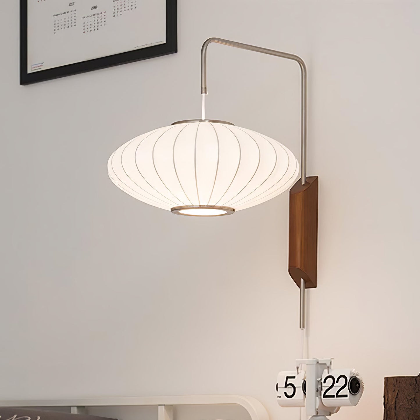 Modern Wall Lamp Sconce with Pull Cord | Adjustable Wall Light for Bedroom