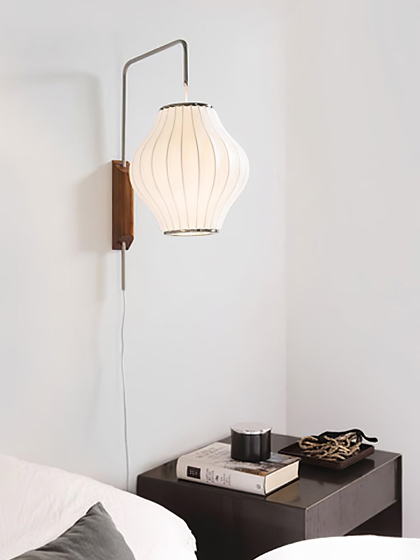 Modern Wall Lamp Sconce with Pull Cord | Adjustable Wall Light for Bedroom