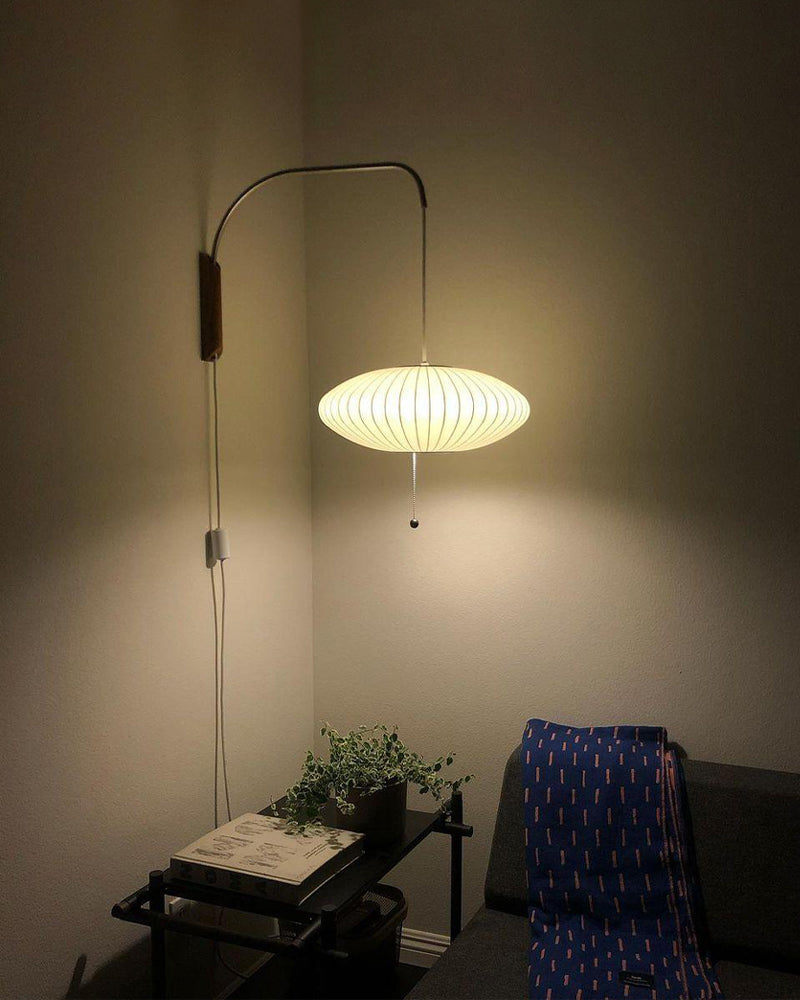 Modern Wall Lamp Sconce with Pull Cord | Adjustable Wall Light for Bedroom