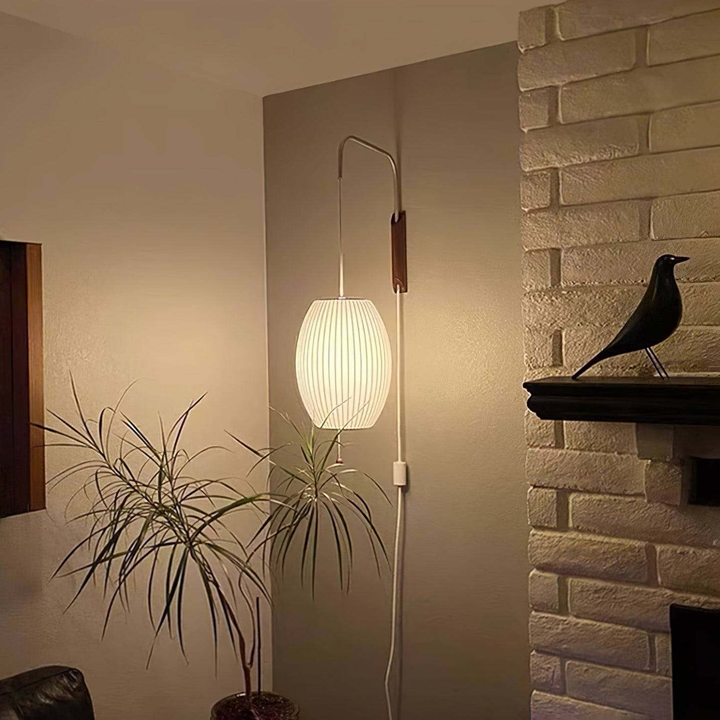 Modern Wall Lamp Sconce with Pull Cord | Adjustable Wall Light for Bedroom