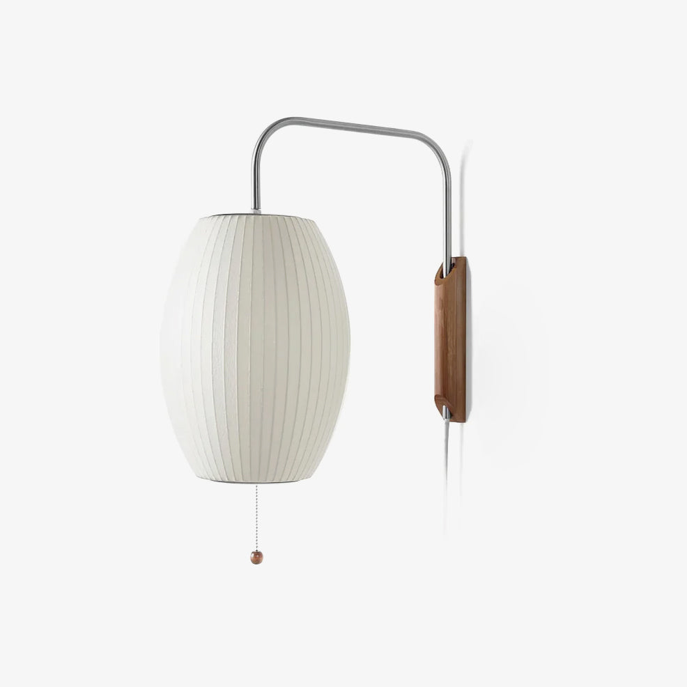 Modern Wall Lamp Sconce with Pull Cord | Adjustable Wall Light for Bedroom