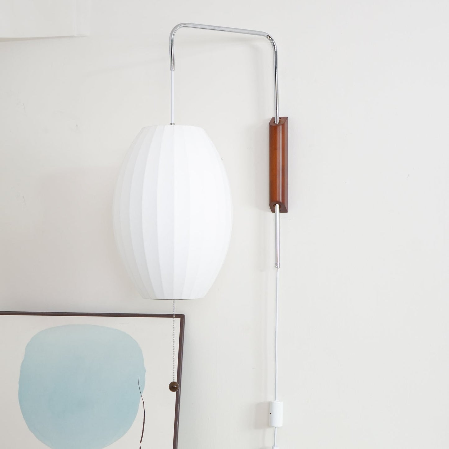 Modern Wall Lamp Sconce with Pull Cord | Adjustable Wall Light for Bedroom
