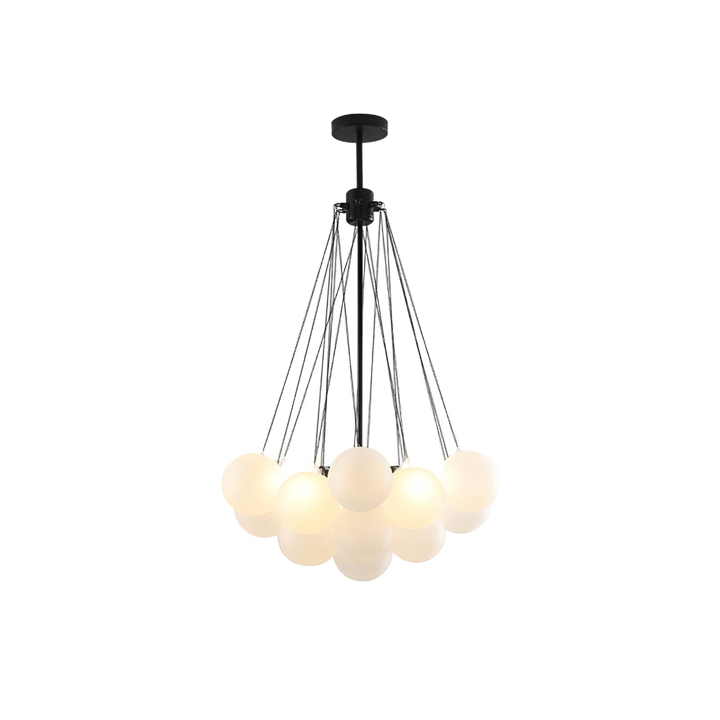 Modern Frosted Glass Ball Chandelier | Luxury Ceiling Lamp for Living Room & Bedroom