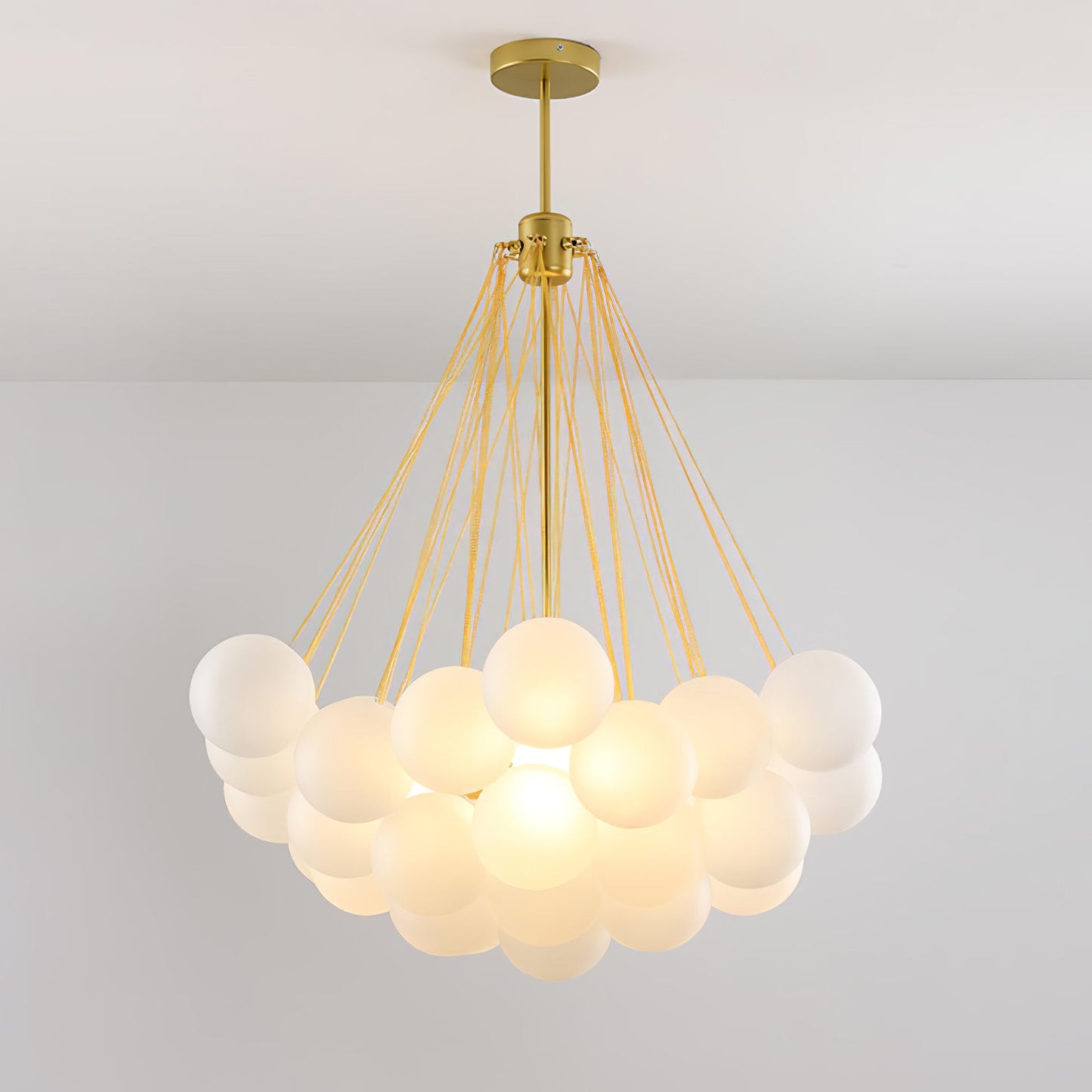 Modern Frosted Glass Ball Chandelier | Luxury Ceiling Lamp for Living Room & Bedroom