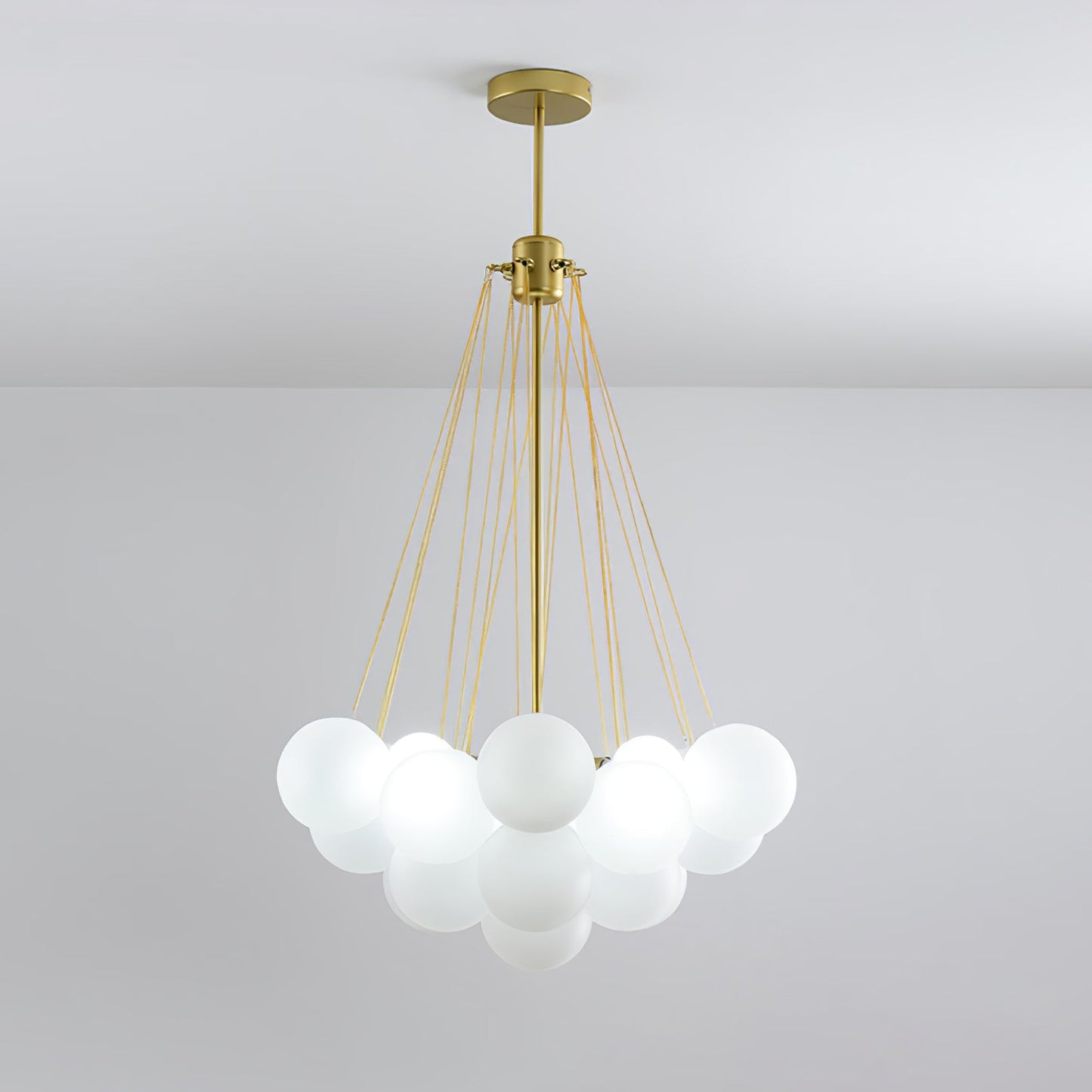Modern Frosted Glass Ball Chandelier | Luxury Ceiling Lamp for Living Room & Bedroom
