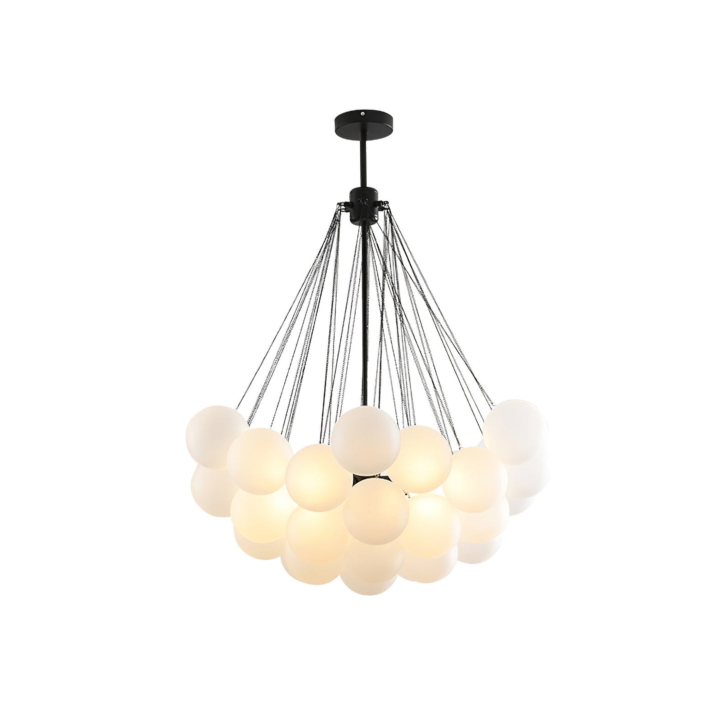 Modern Frosted Glass Ball Chandelier | Luxury Ceiling Lamp for Living Room & Bedroom