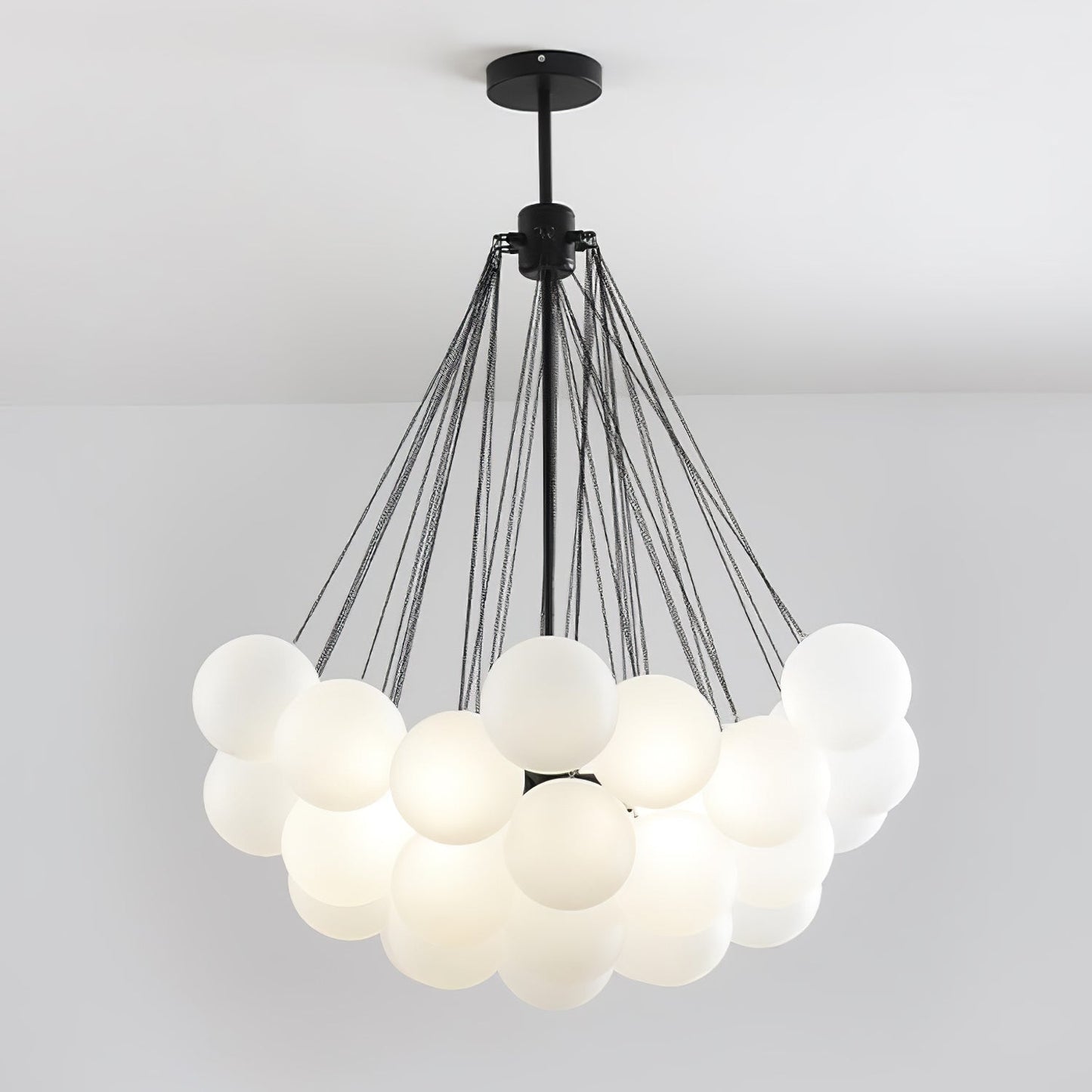 Modern Frosted Glass Ball Chandelier | Luxury Ceiling Lamp for Living Room & Bedroom