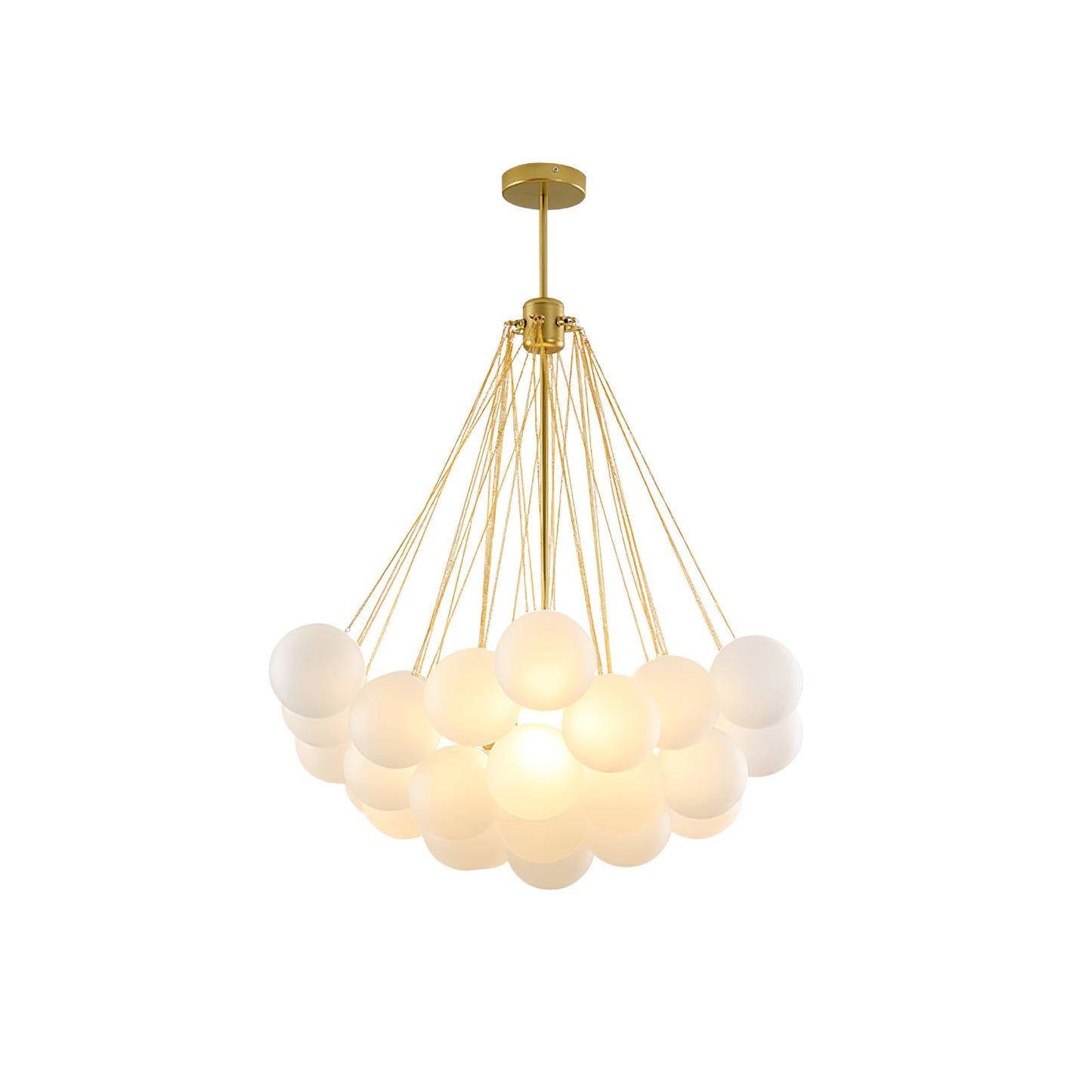 Modern Frosted Glass Ball Chandelier | Luxury Ceiling Lamp for Living Room & Bedroom