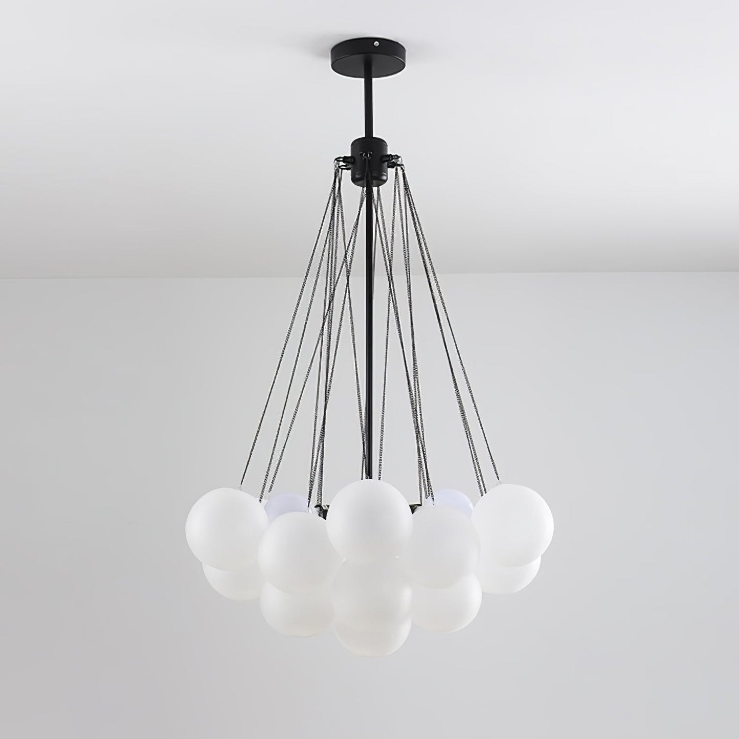 Modern Frosted Glass Ball Chandelier | Luxury Ceiling Lamp for Living Room & Bedroom